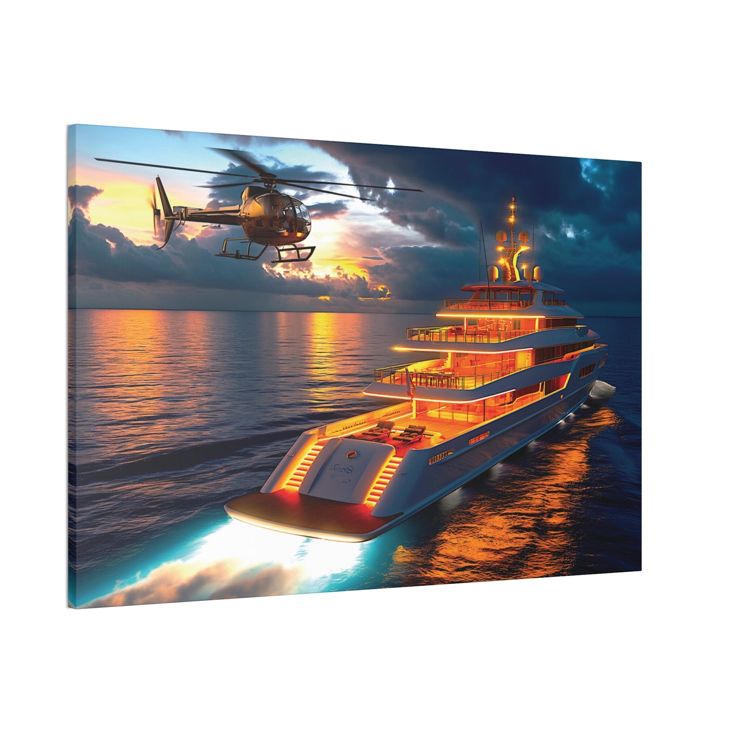 Mega-Yacht Dreams 5 Canvas Stretched, 0.75"