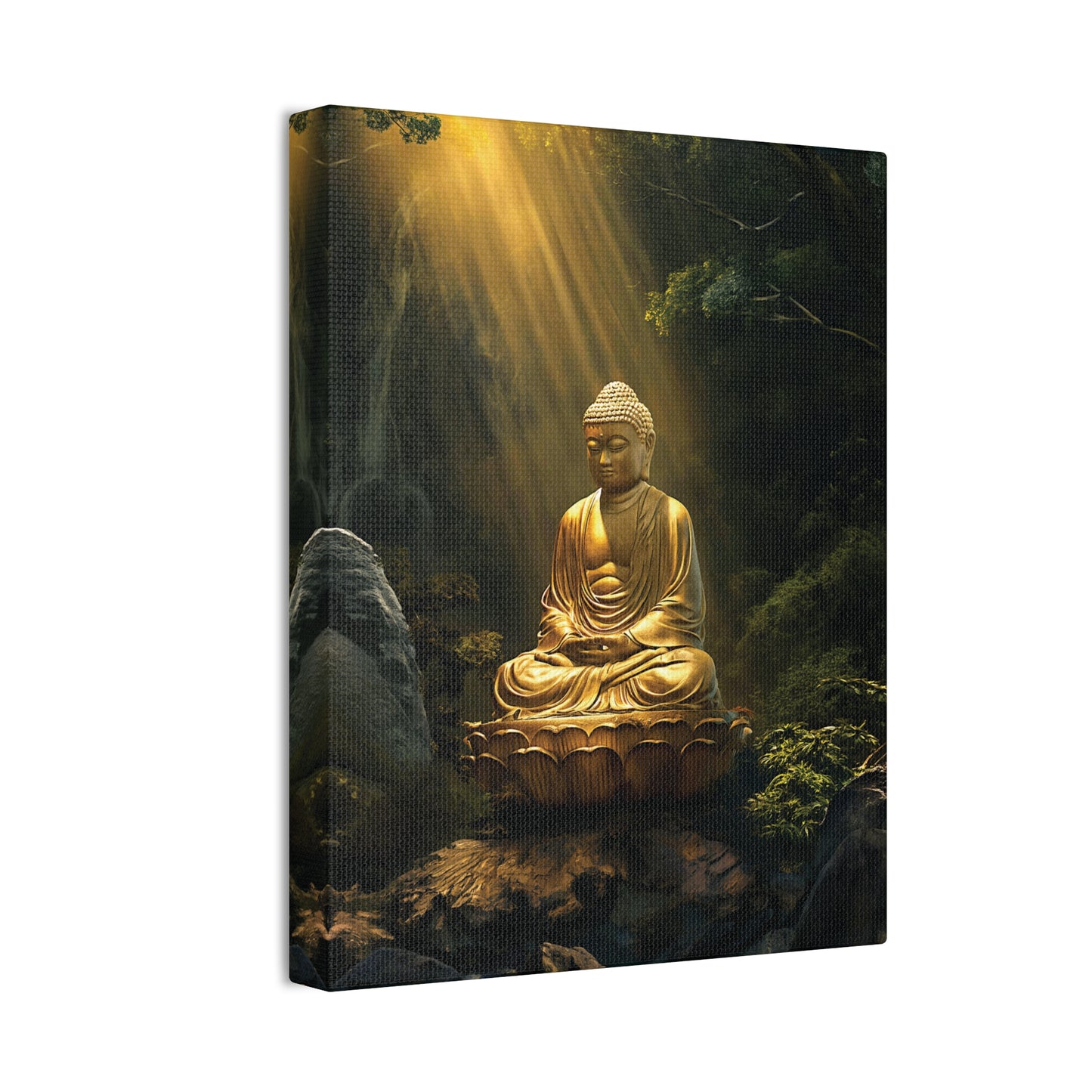 Buddha 3 Canvas Stretched, 0.75"
