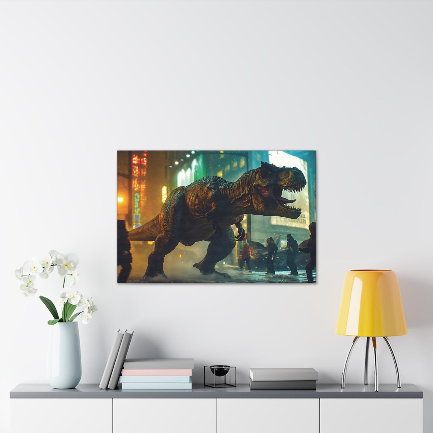 T-Rex Terror 7 Canvas Stretched, 0.75"