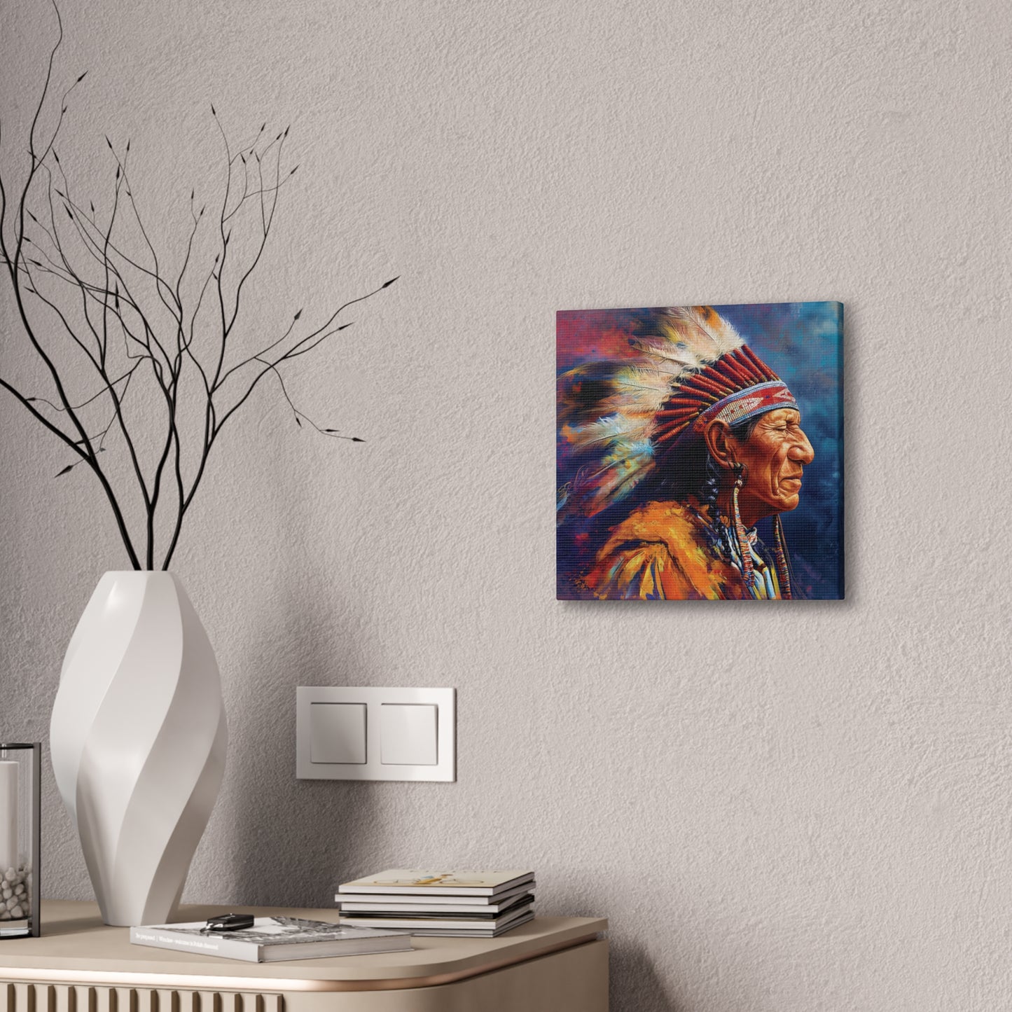 Chief 3 Canvas Stretched, 0.75"