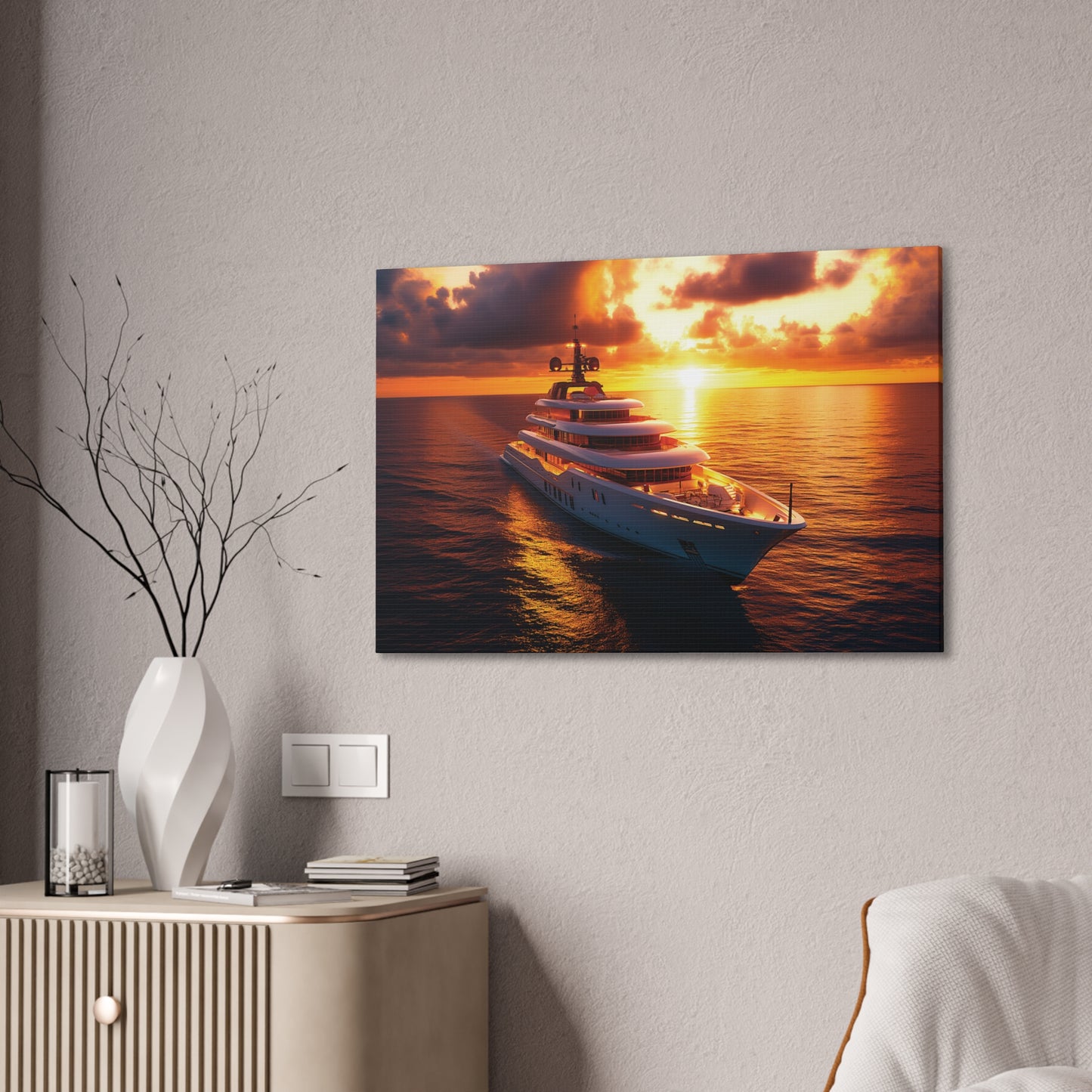 Mega-Yacht Dreams 4 Canvas Stretched, 0.75"