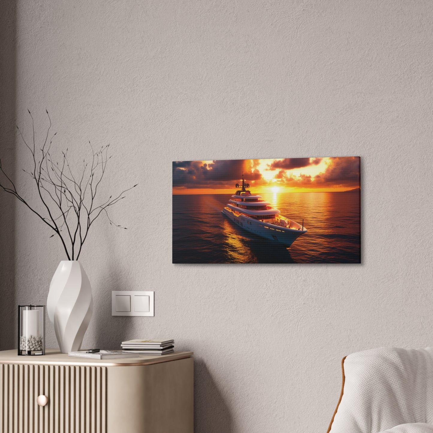 Mega-Yacht Dreams 4 Canvas Stretched, 0.75"