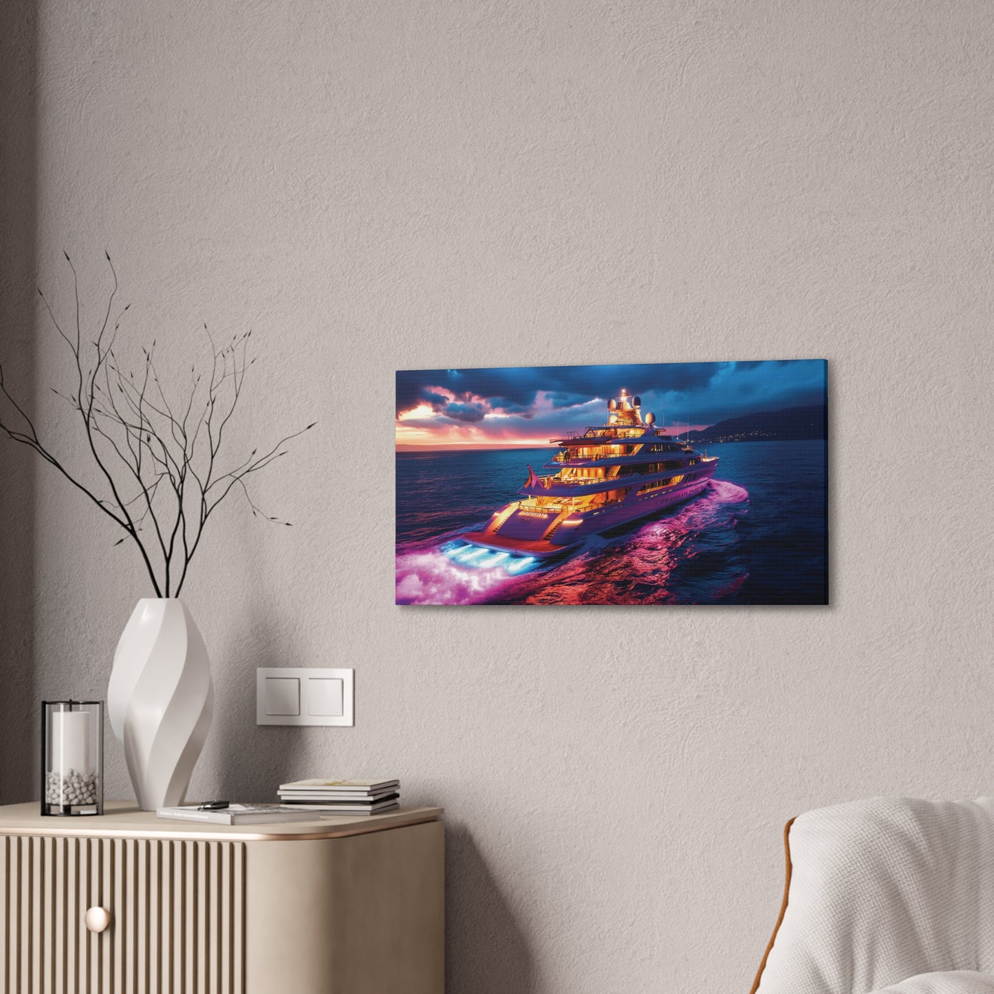 Mega-Yacht Dreams 3 Canvas Stretched, 0.75"