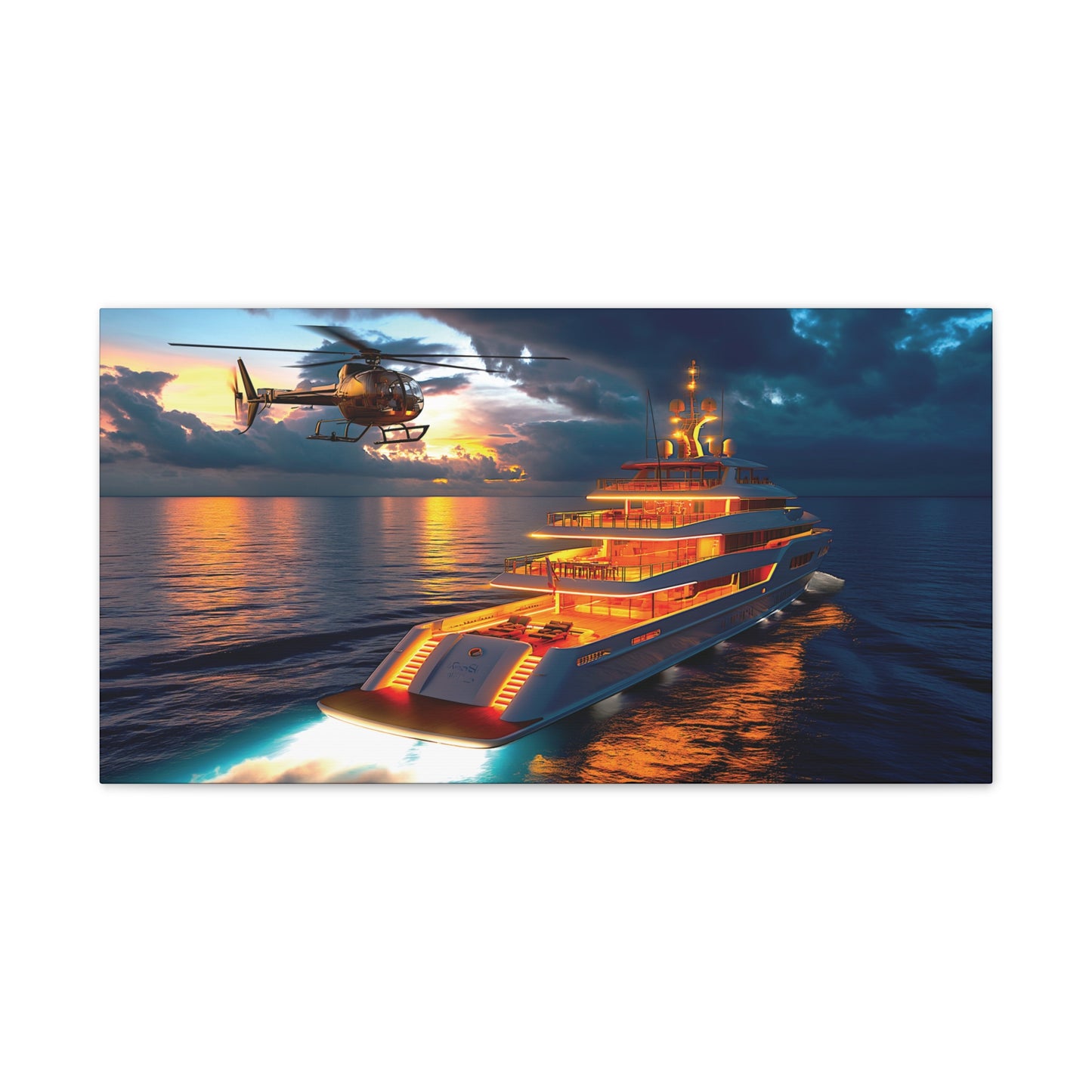 Mega-Yacht Dreams 5 Canvas Stretched, 0.75"