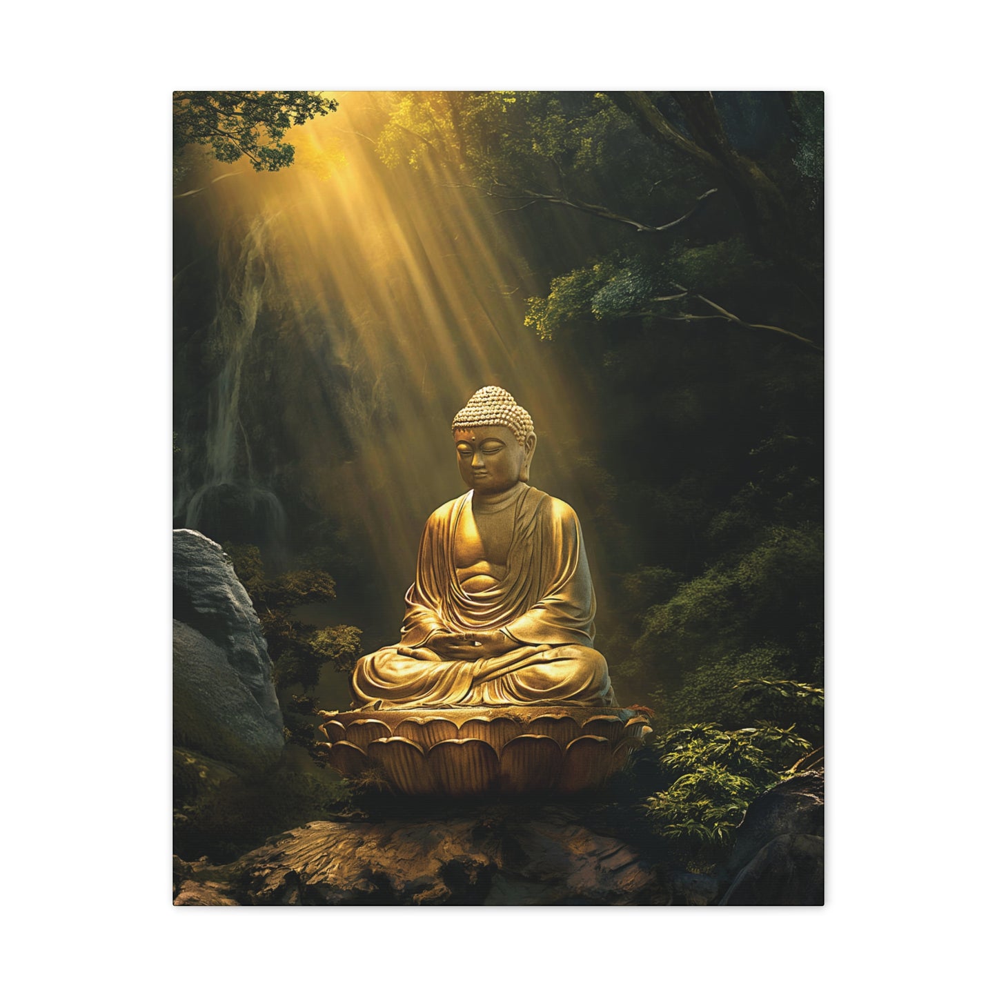 Buddha 3 Canvas Stretched, 0.75"
