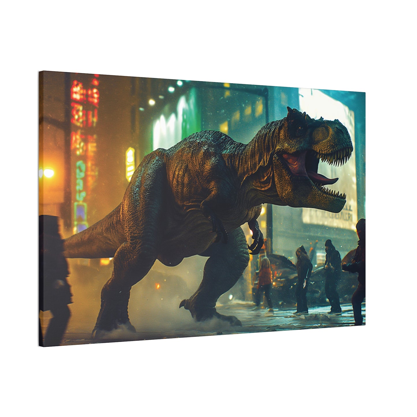 T-Rex Terror 7 Canvas Stretched, 0.75"