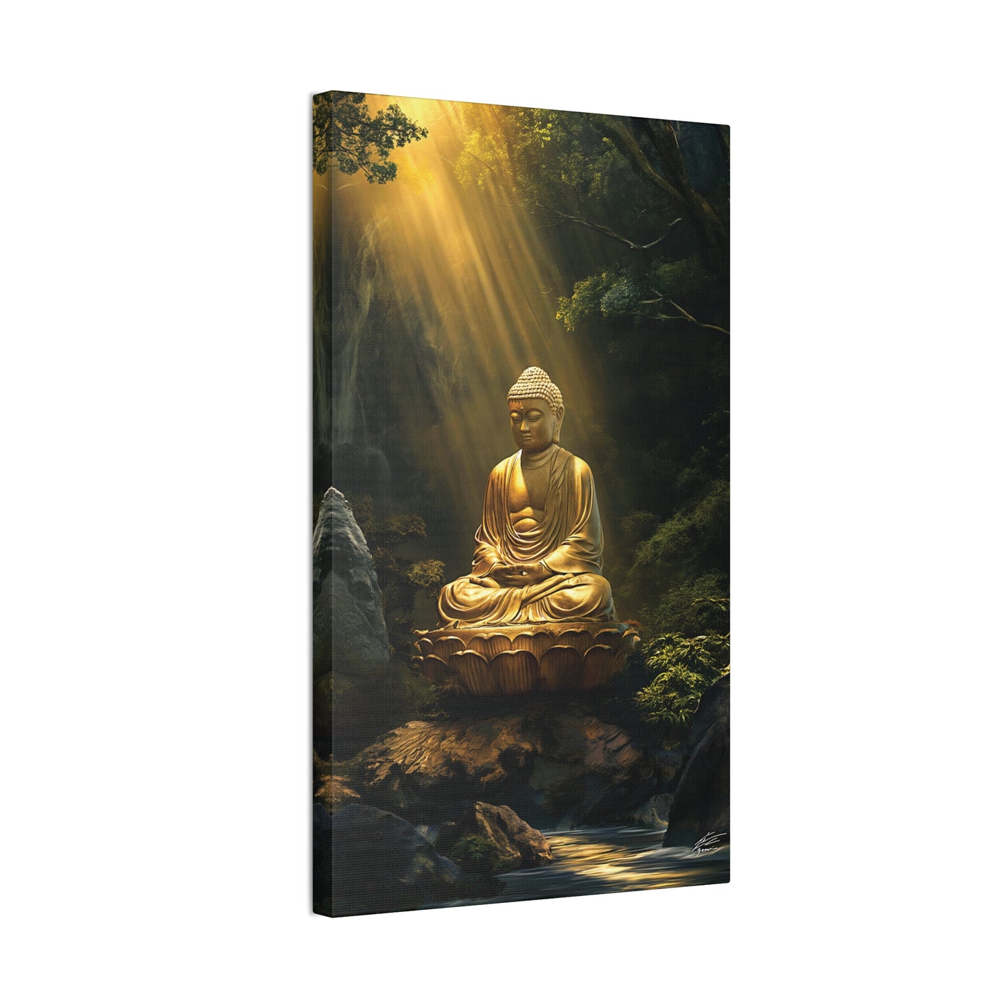 Buddha 3 Canvas Stretched, 0.75"