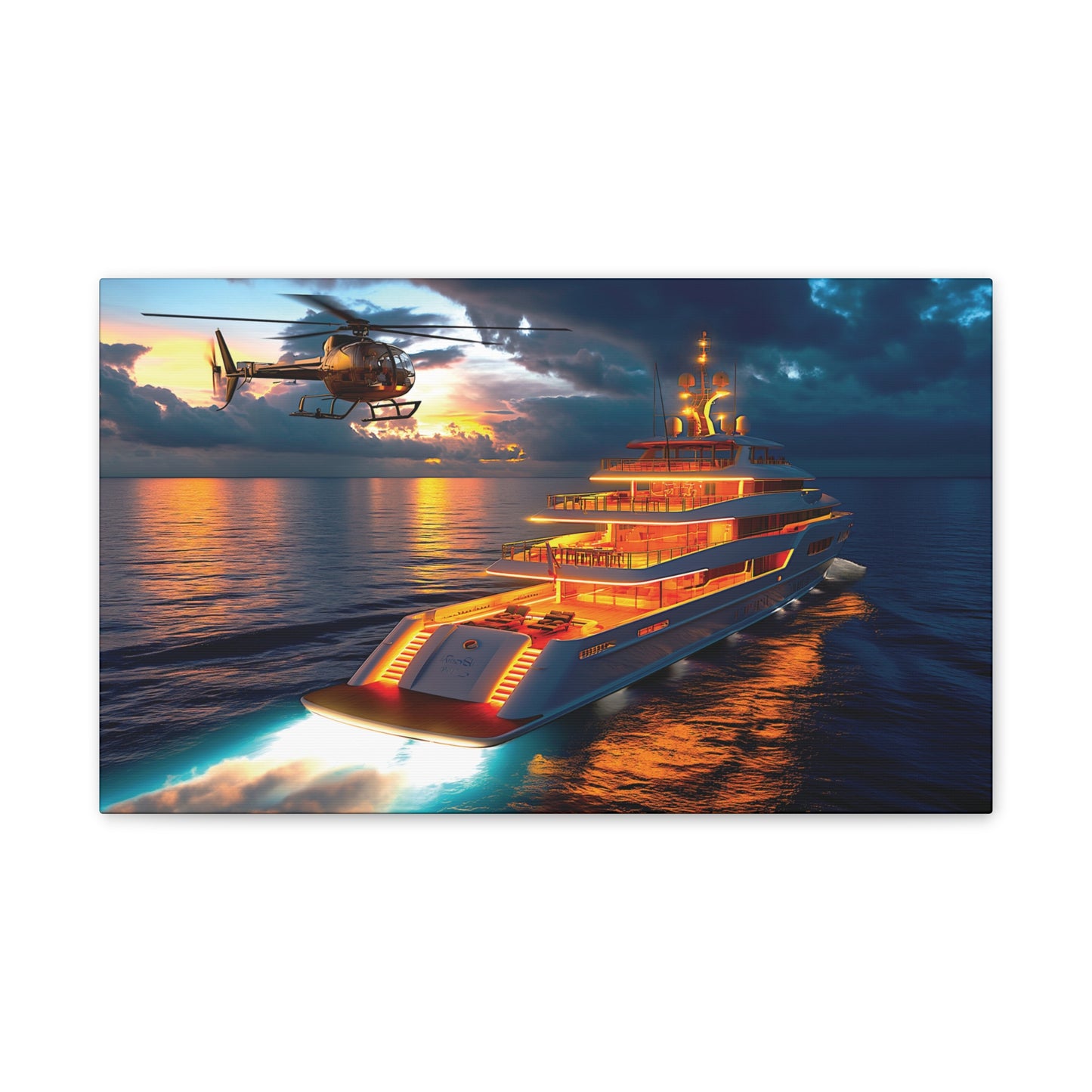 Mega-Yacht Dreams 5 Canvas Stretched, 0.75"
