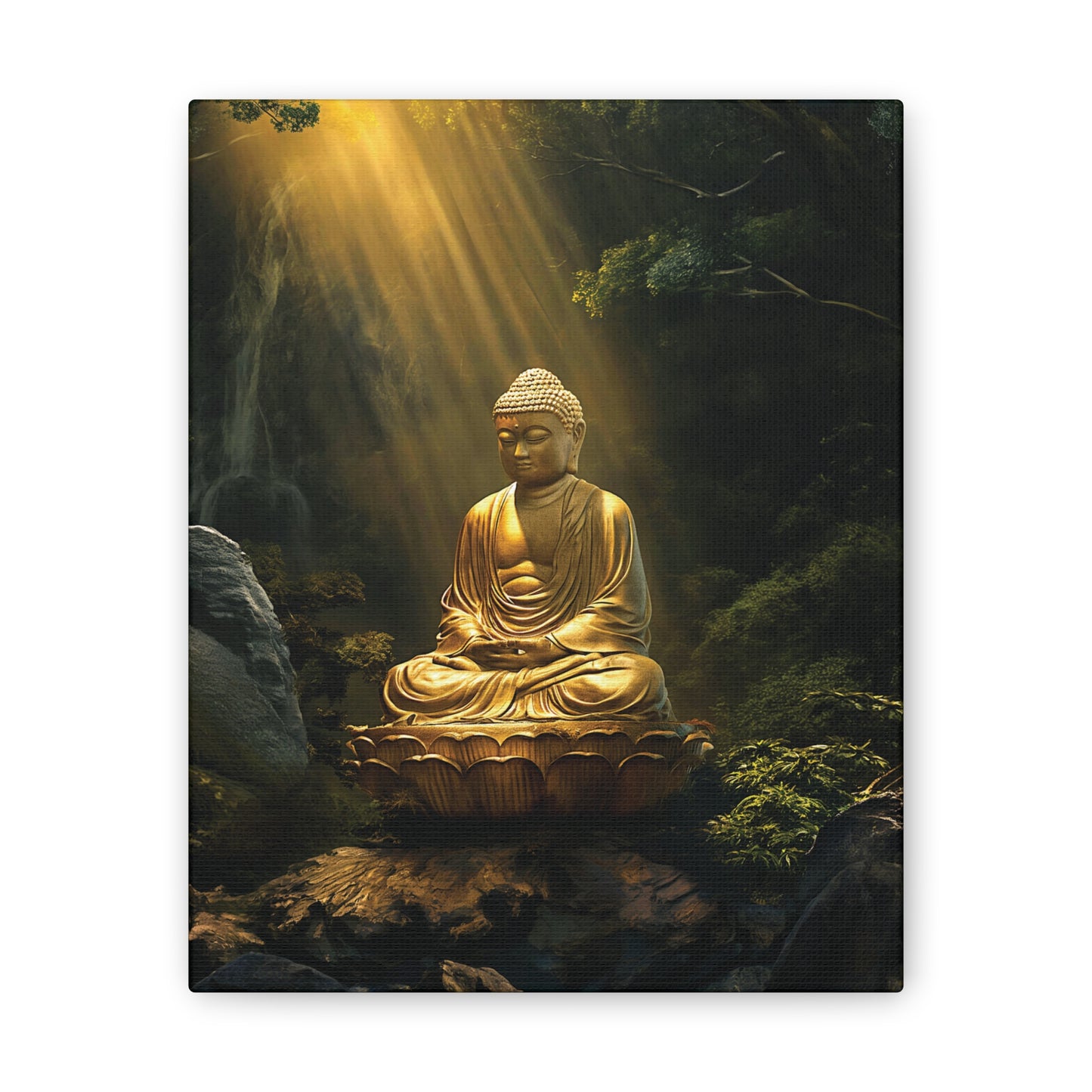 Buddha 3 Canvas Stretched, 0.75"