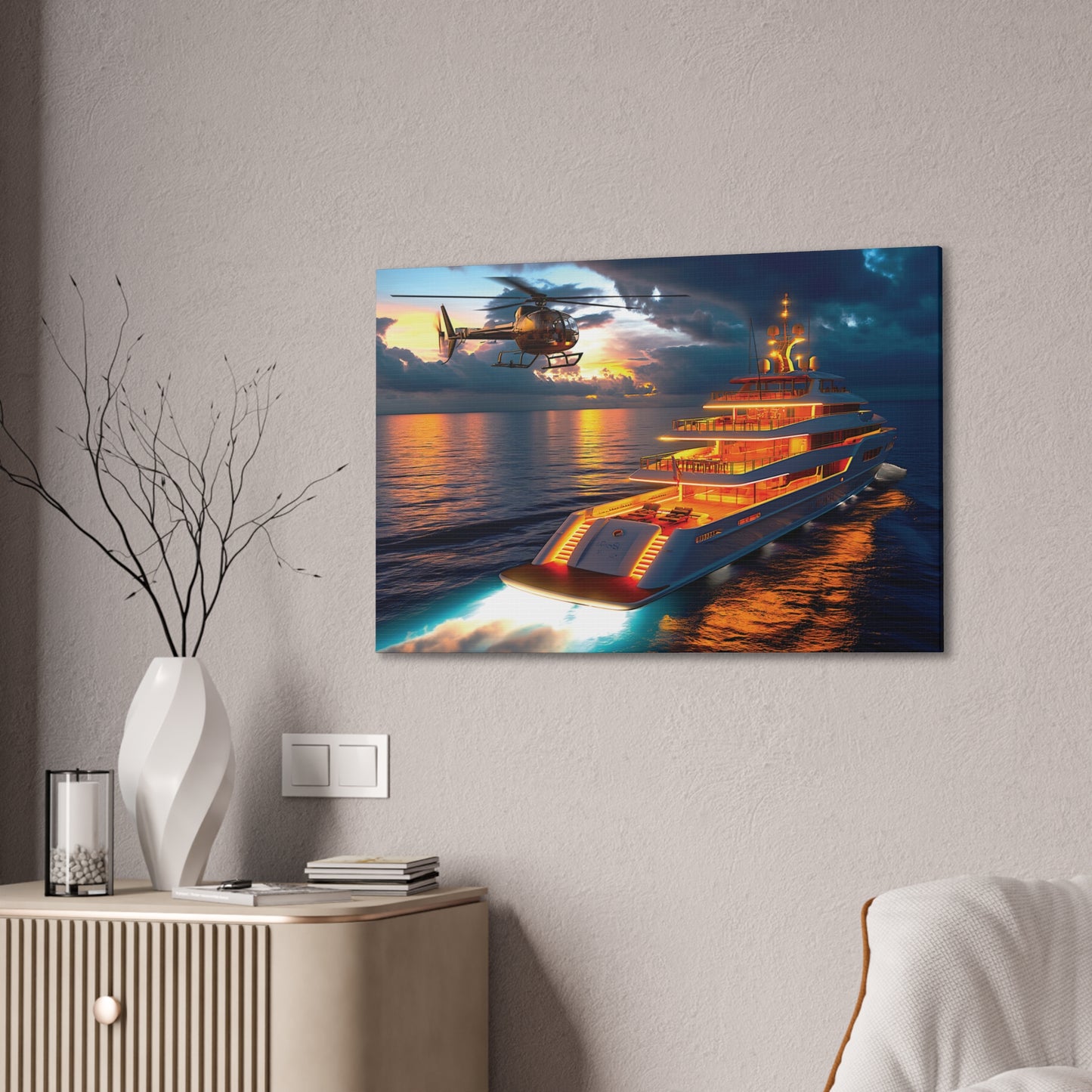 Mega-Yacht Dreams 5 Canvas Stretched, 0.75"