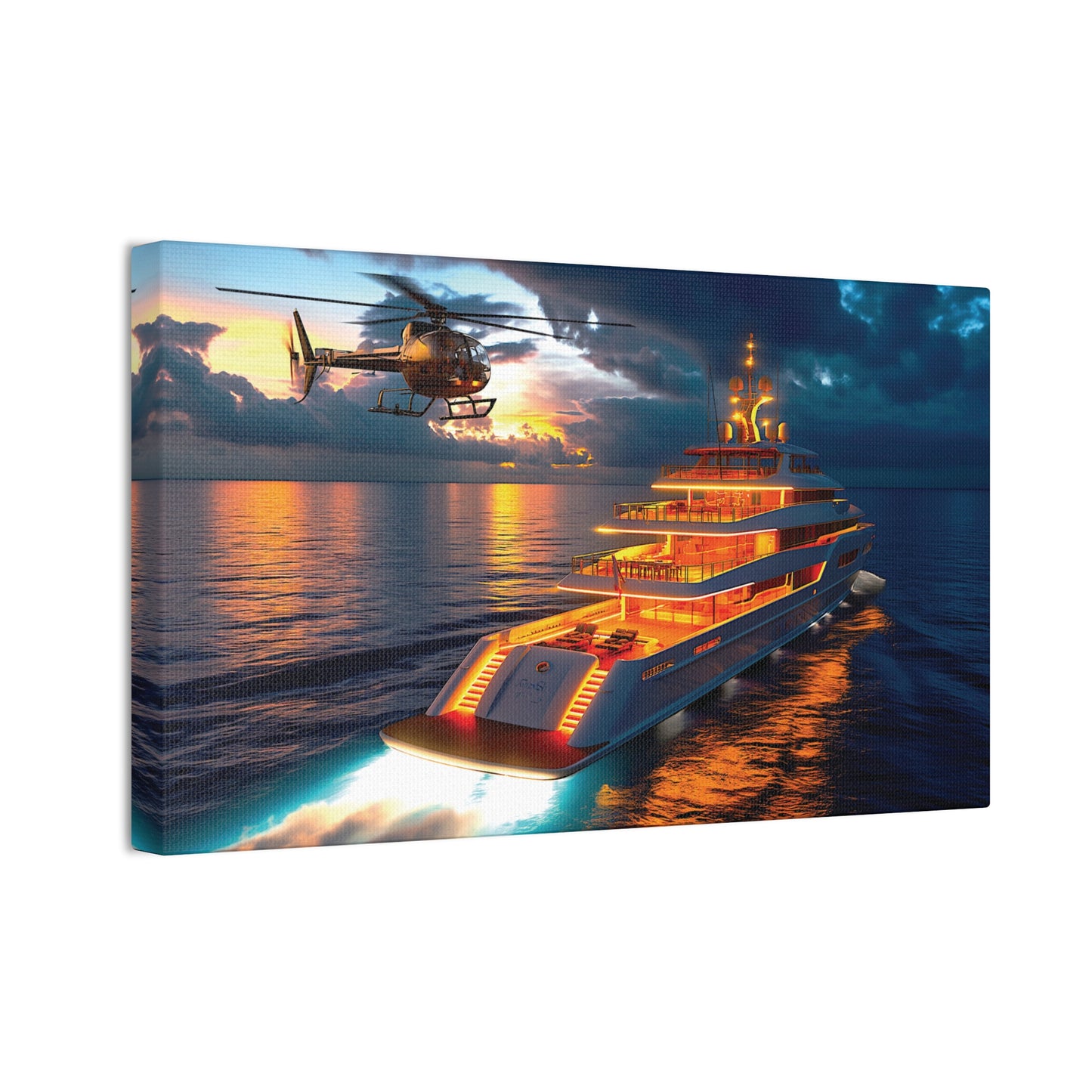 Mega-Yacht Dreams 5 Canvas Stretched, 0.75"