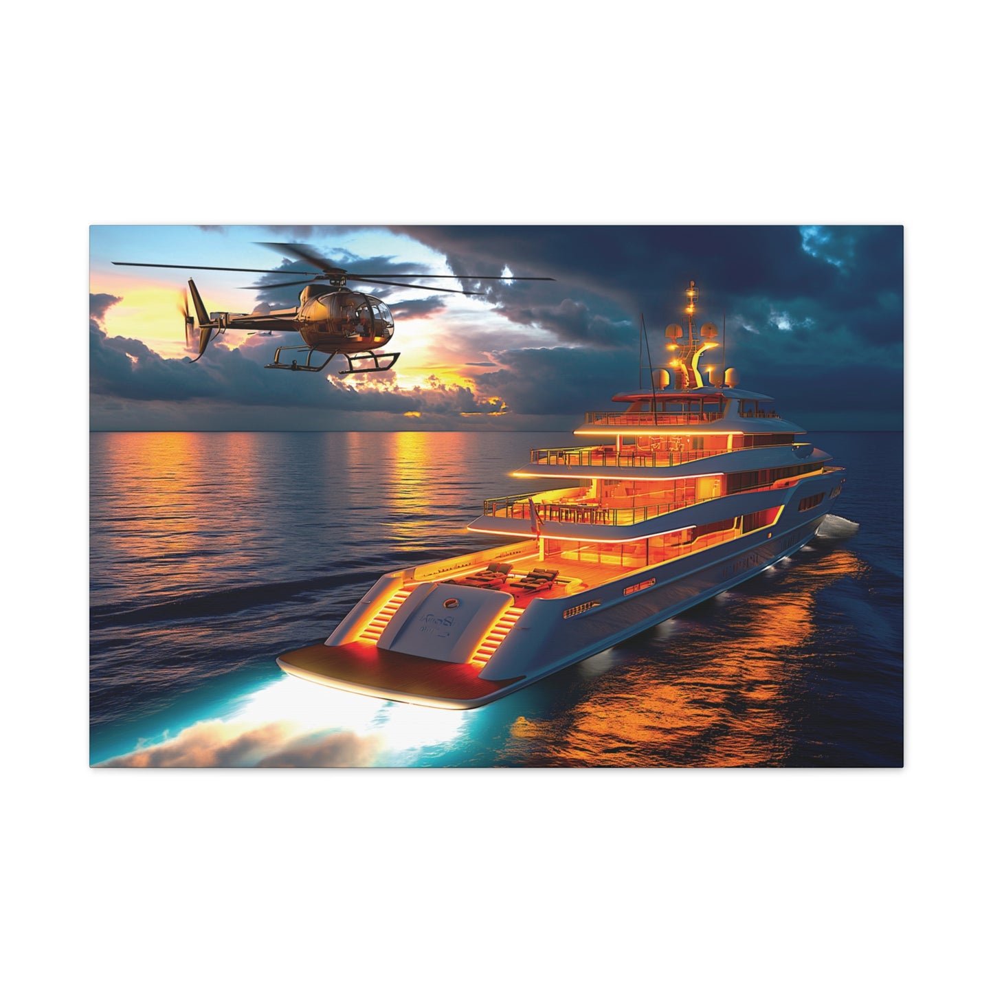 Mega-Yacht Dreams 5 Canvas Stretched, 0.75"