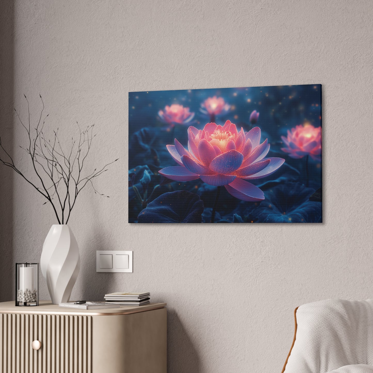 Lotus Flower 1 Canvas Stretched, 0.75"