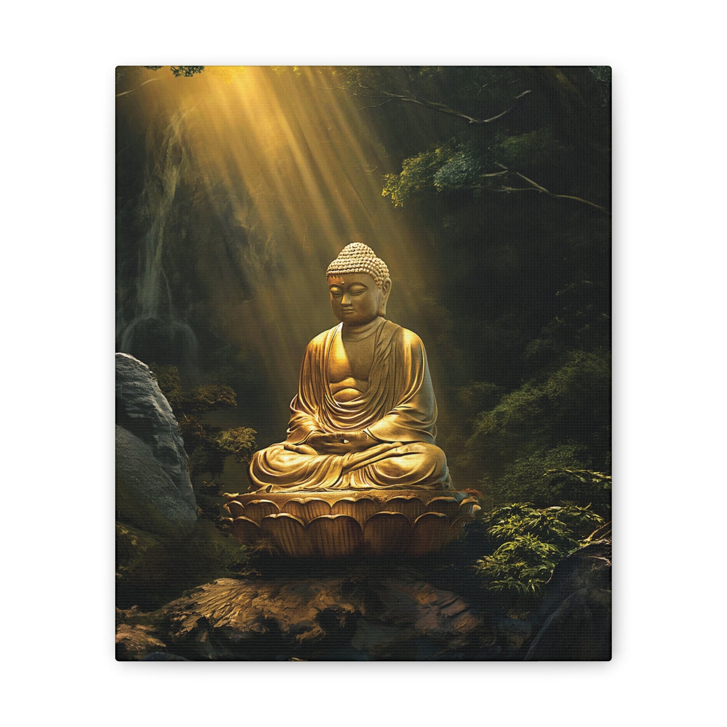 Buddha 3 Canvas Stretched, 0.75"