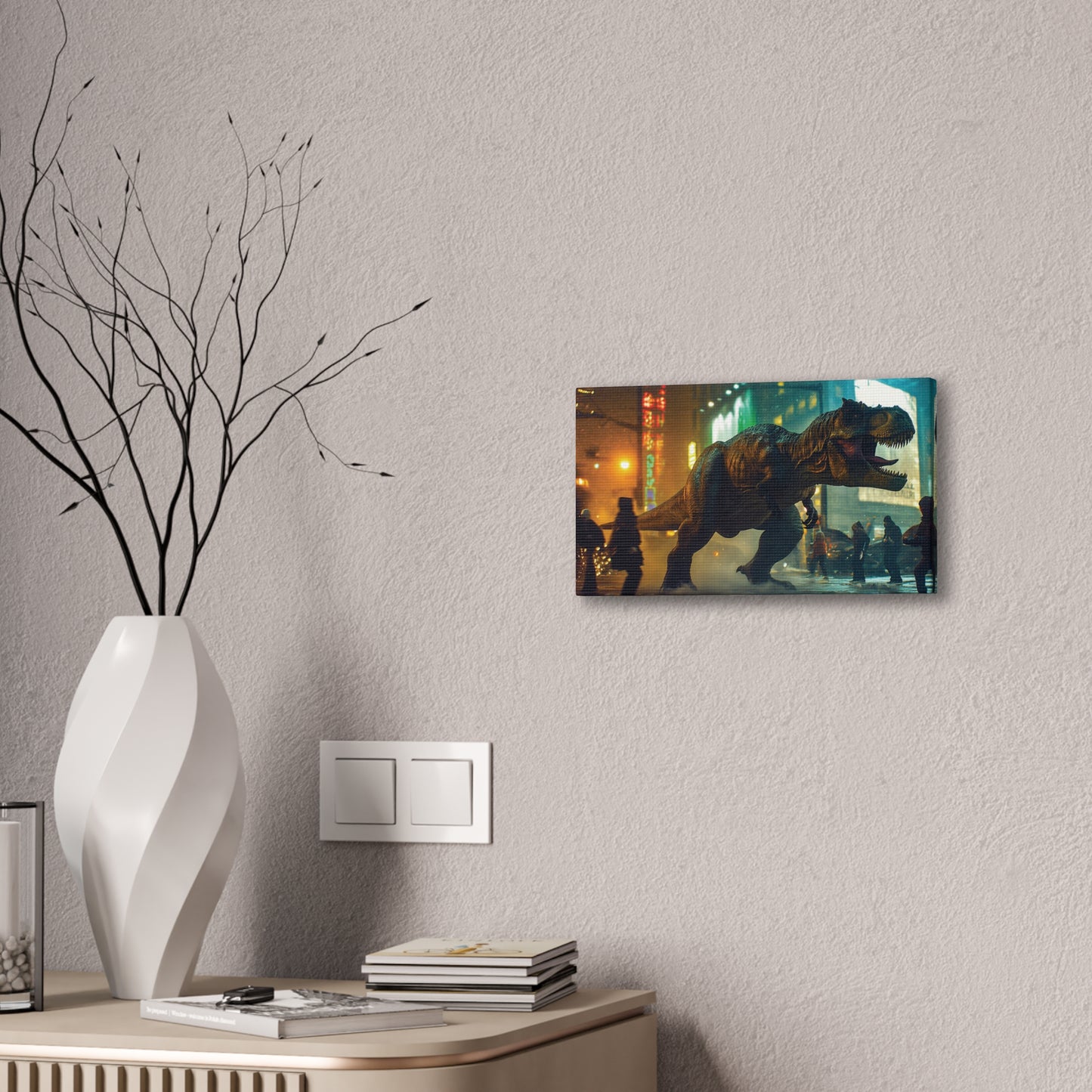 T-Rex Terror 7 Canvas Stretched, 0.75"