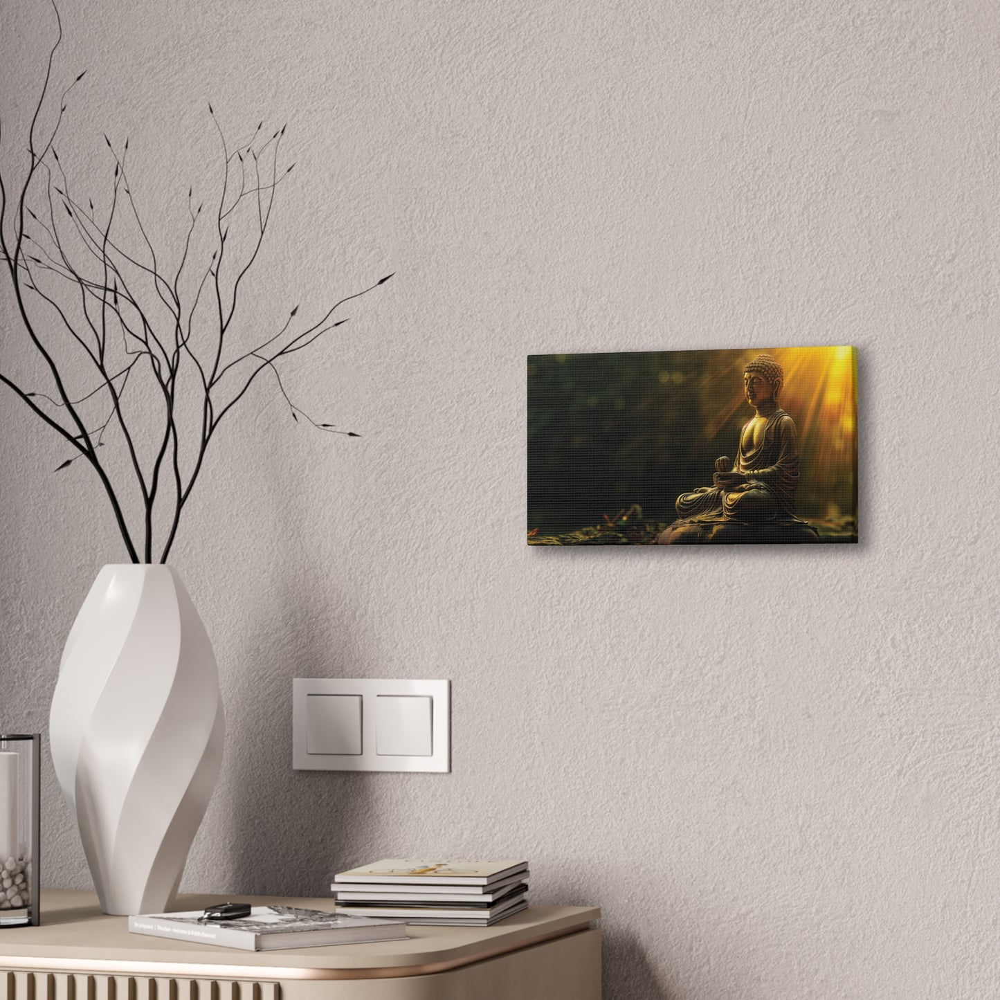 Buddha Painting Print 29 Canvas Stretched, 0.75"