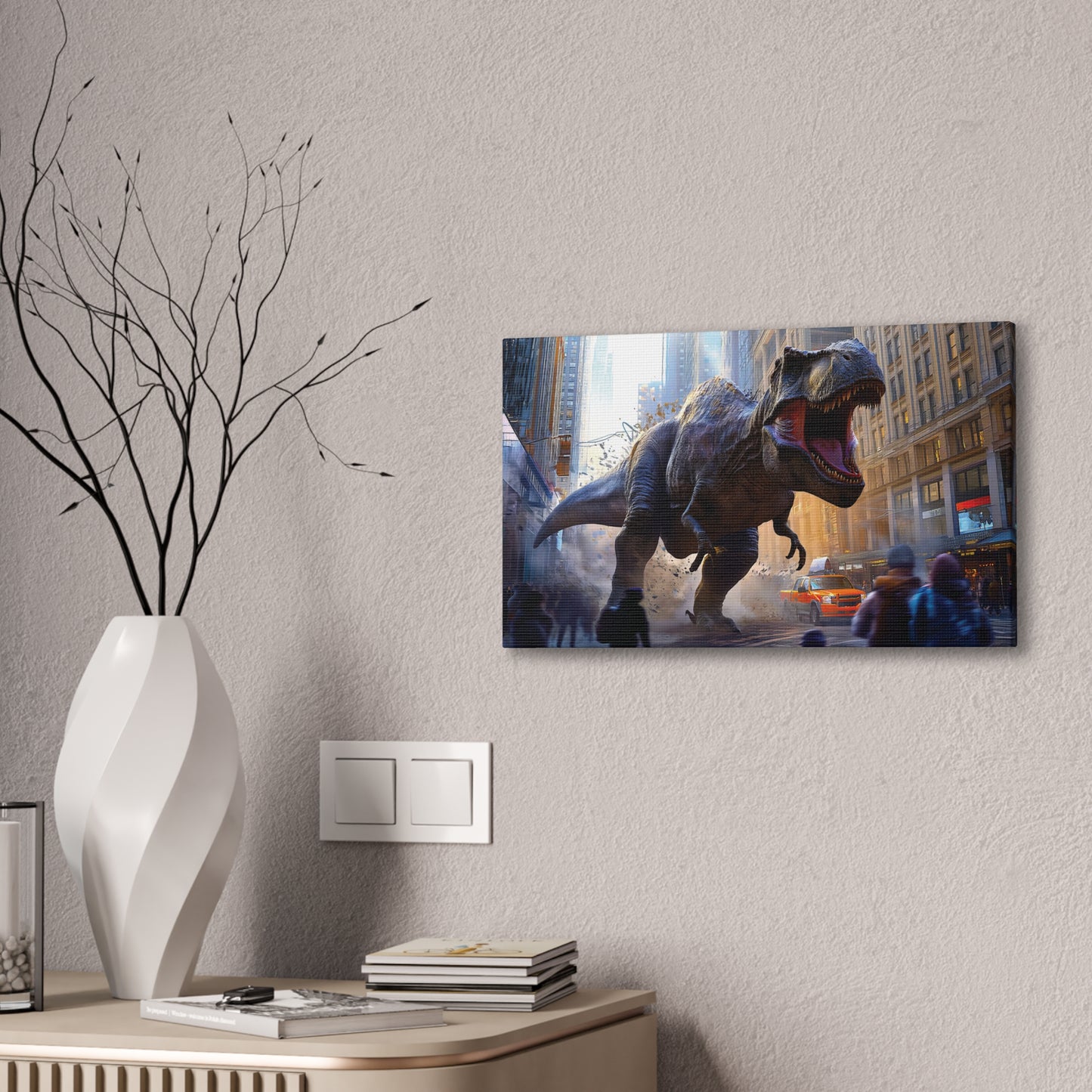 T-Rex Terror 5 Canvas Stretched, 0.75"
