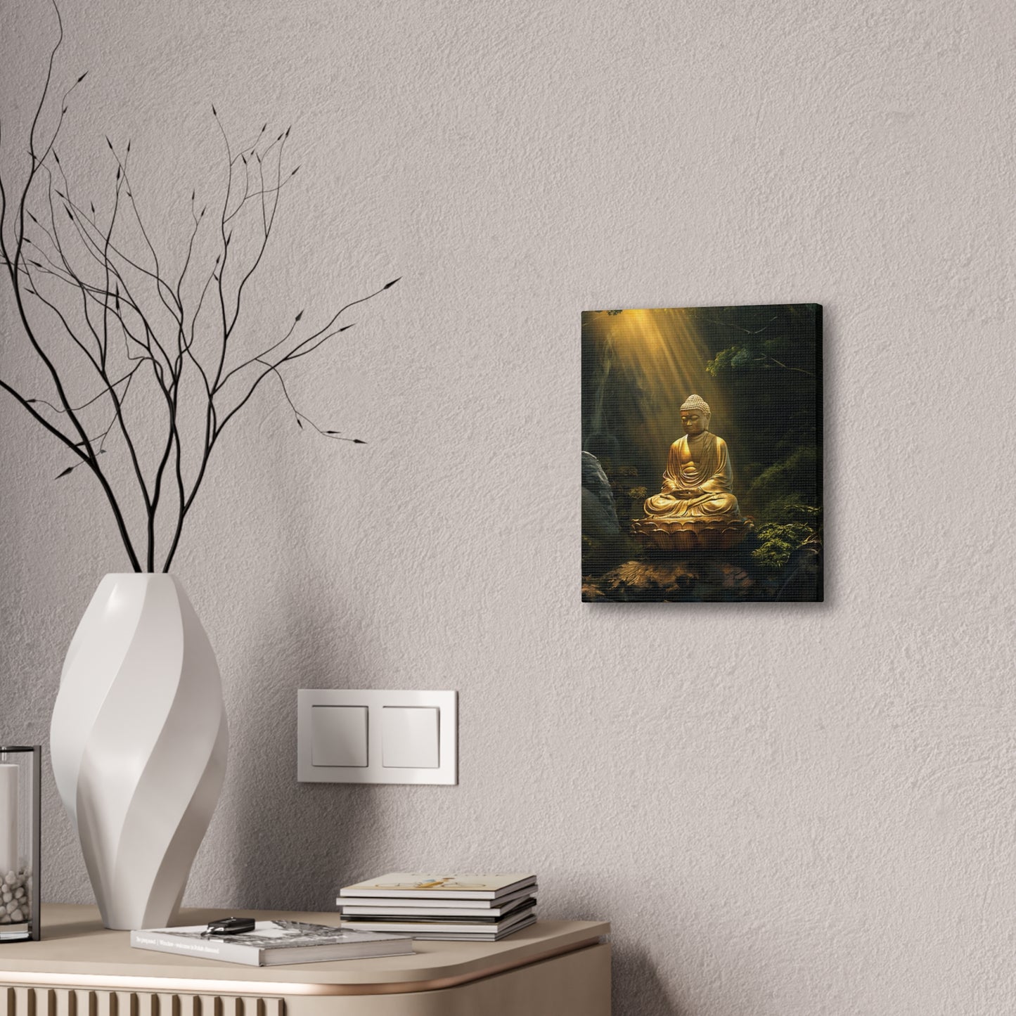 Buddha 3 Canvas Stretched, 0.75"