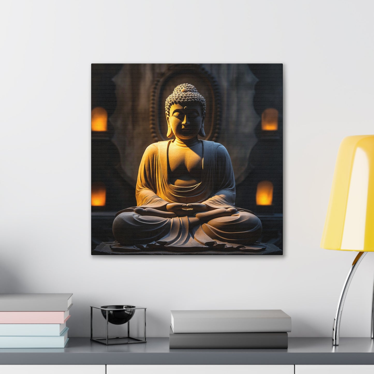 Buddha 2 Square Canvas Stretched, 0.75"