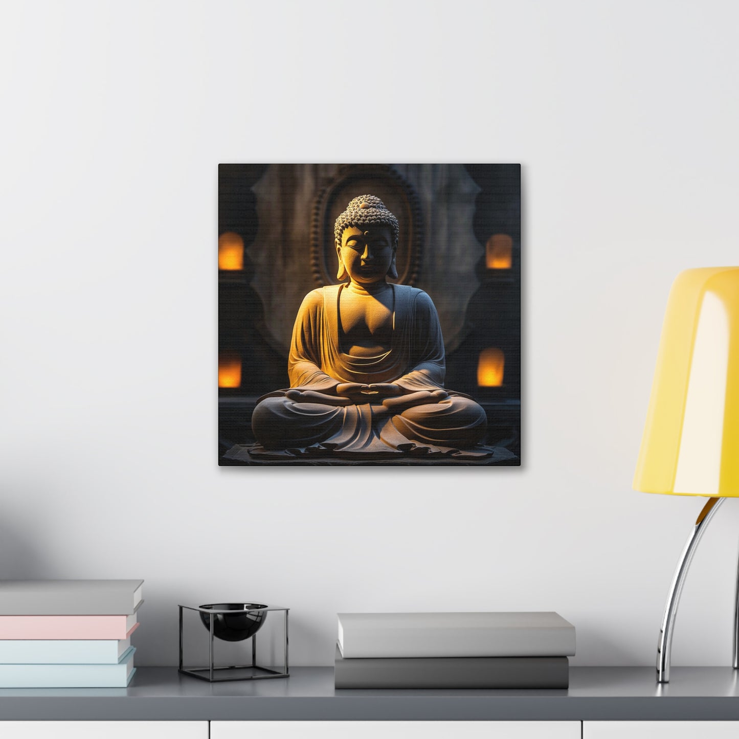Buddha 2 Square Canvas Stretched, 0.75"