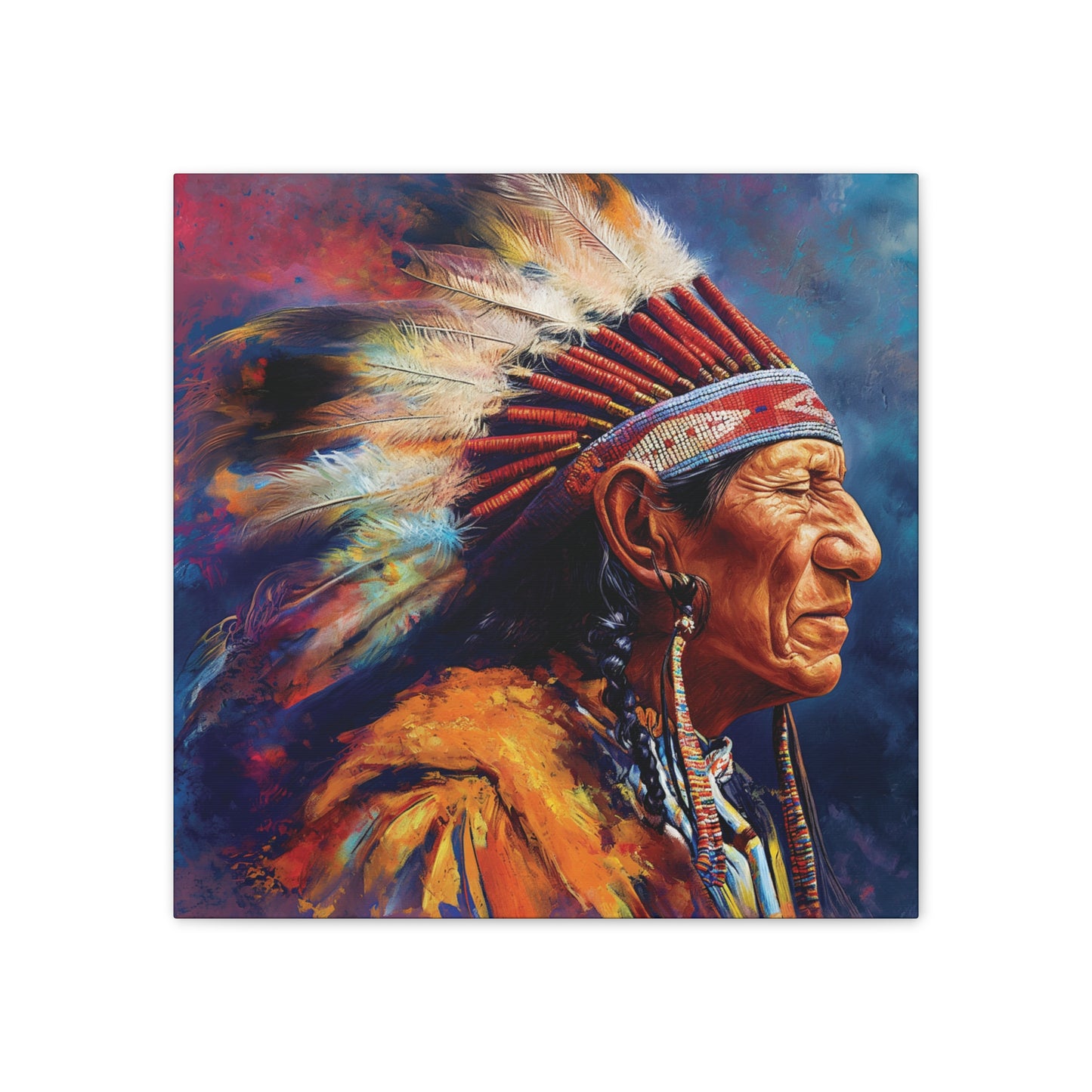 Chief 3 Canvas Stretched, 0.75"