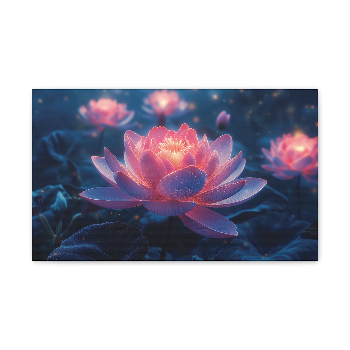 Lotus Flower 1 Canvas Stretched, 0.75"
