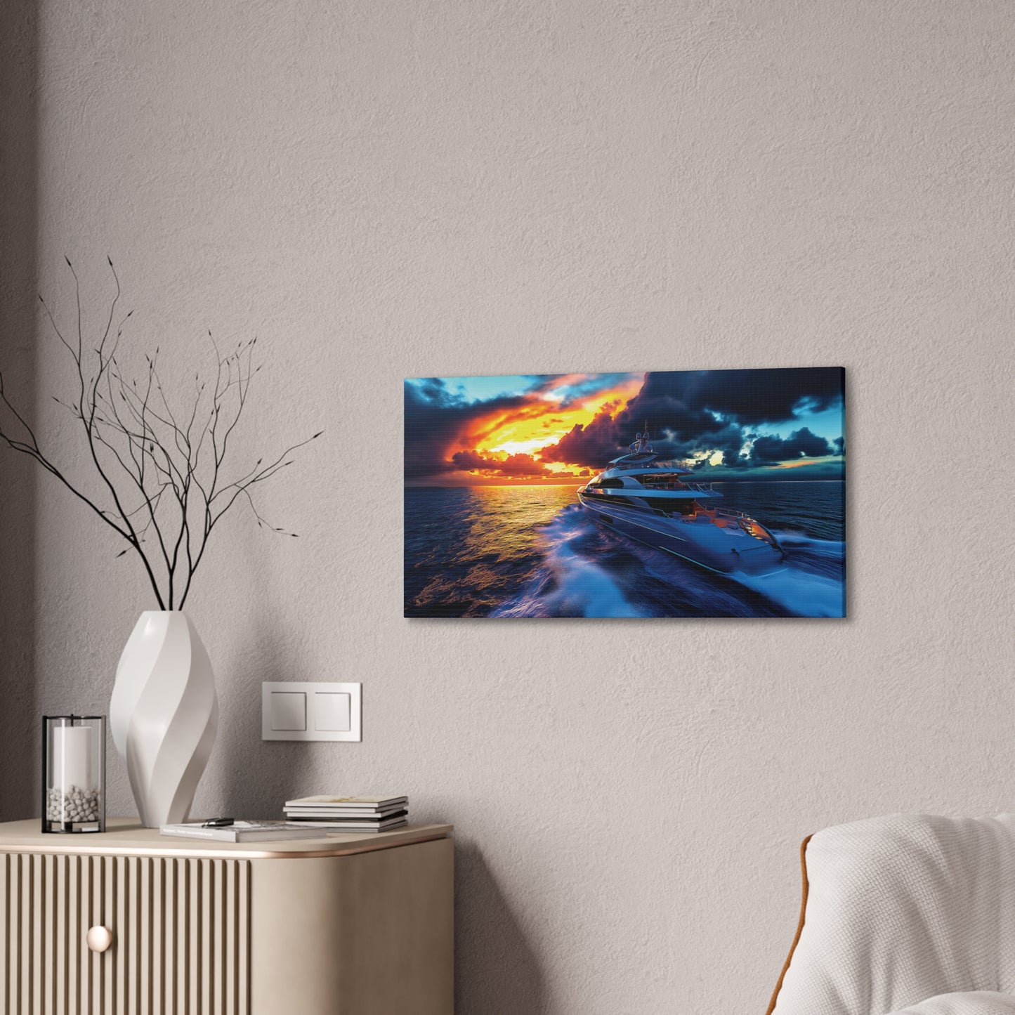 Mega-Yacht Dreams 1 Canvas Stretched, 0.75"