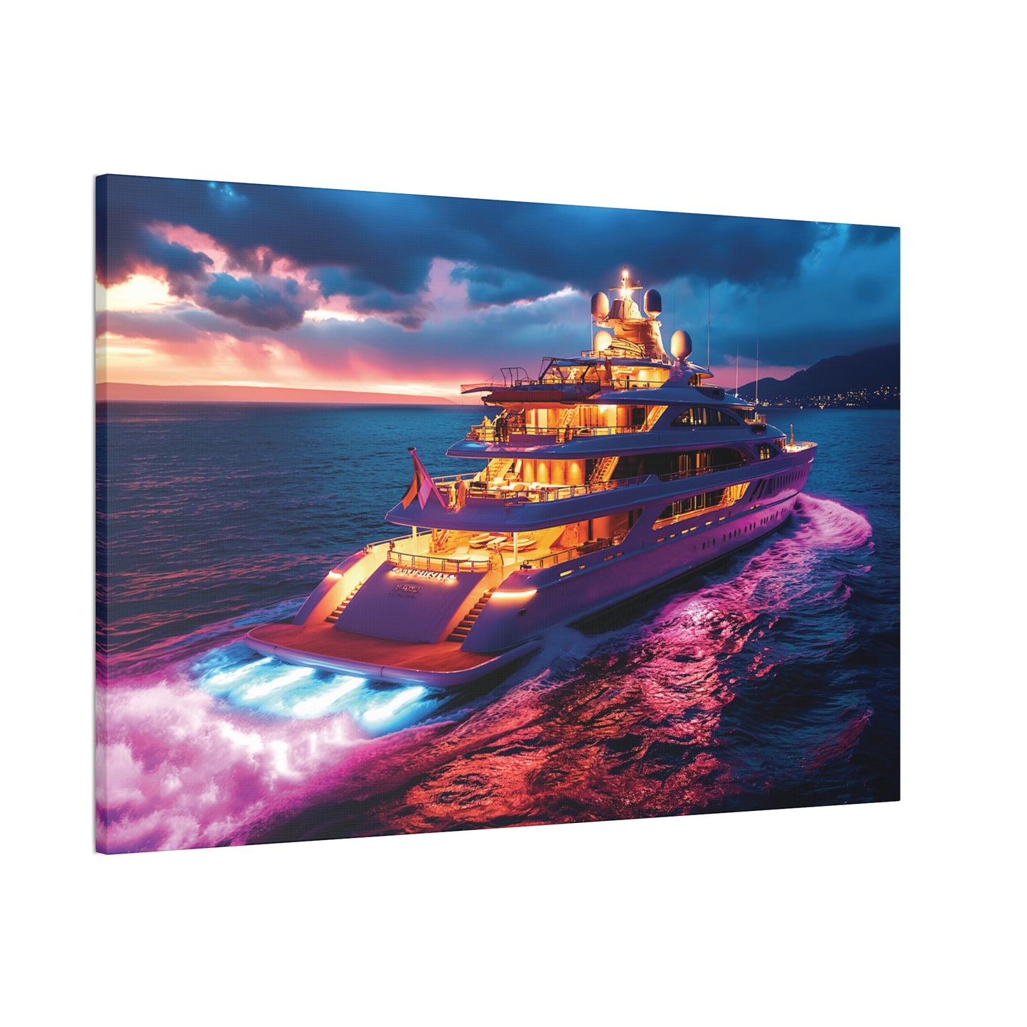 Mega-Yacht Dreams 3 Canvas Stretched, 0.75"