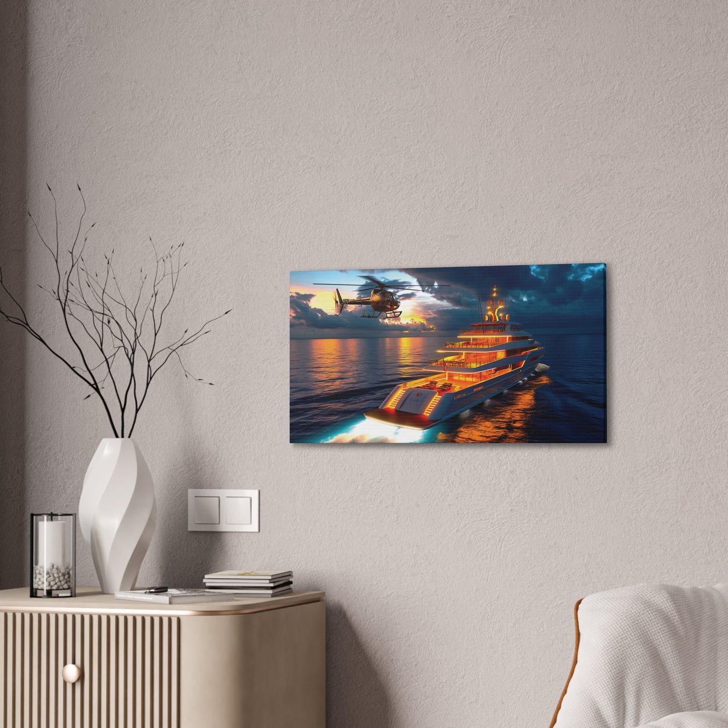 Mega-Yacht Dreams 5 Canvas Stretched, 0.75"