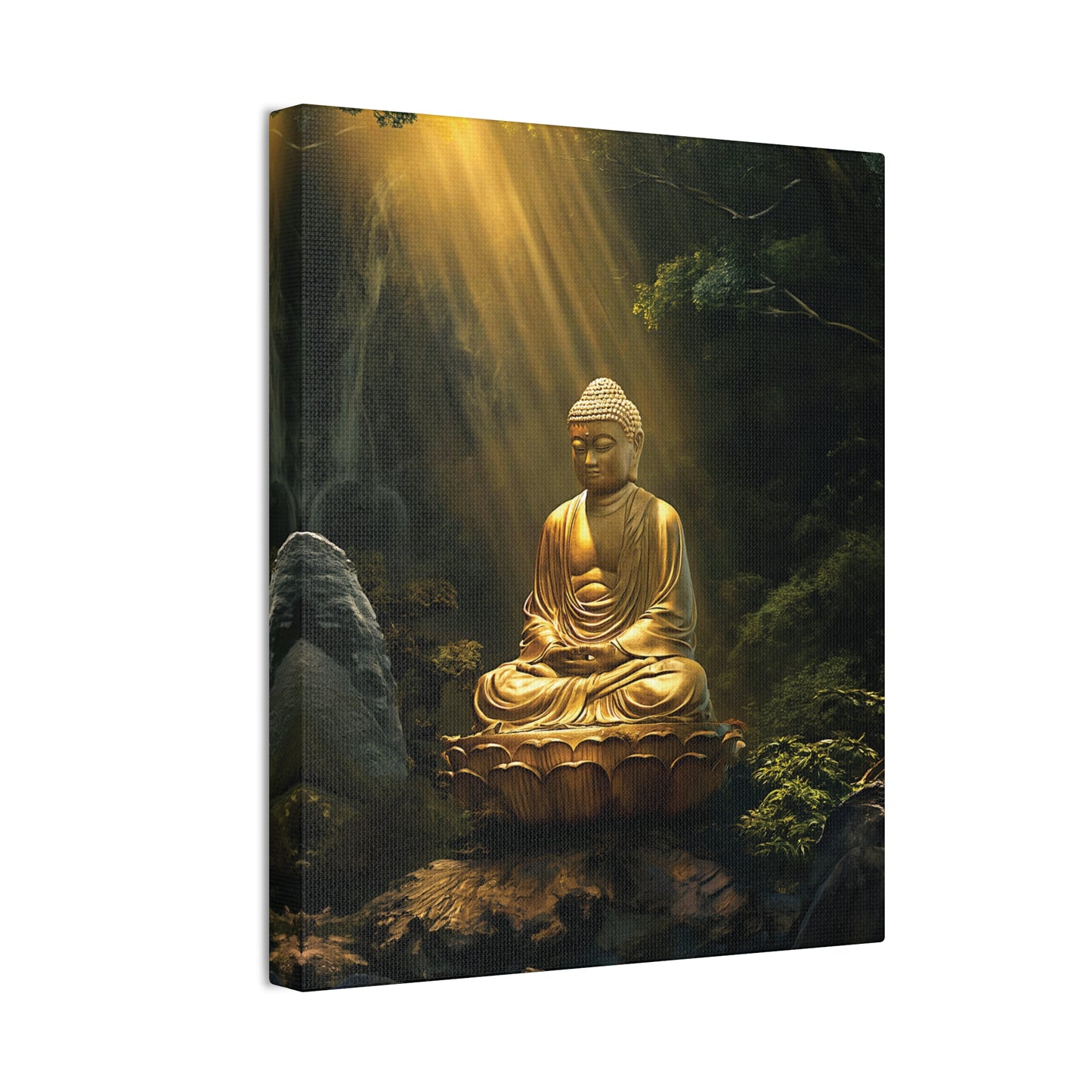 Buddha 3 Canvas Stretched, 0.75"