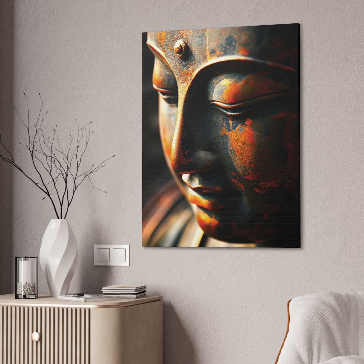 Buddha 21 Canvas Stretched, 0.75"