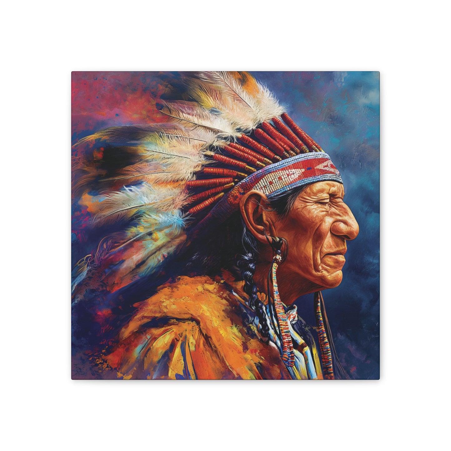 Chief 3 Canvas Stretched, 0.75"