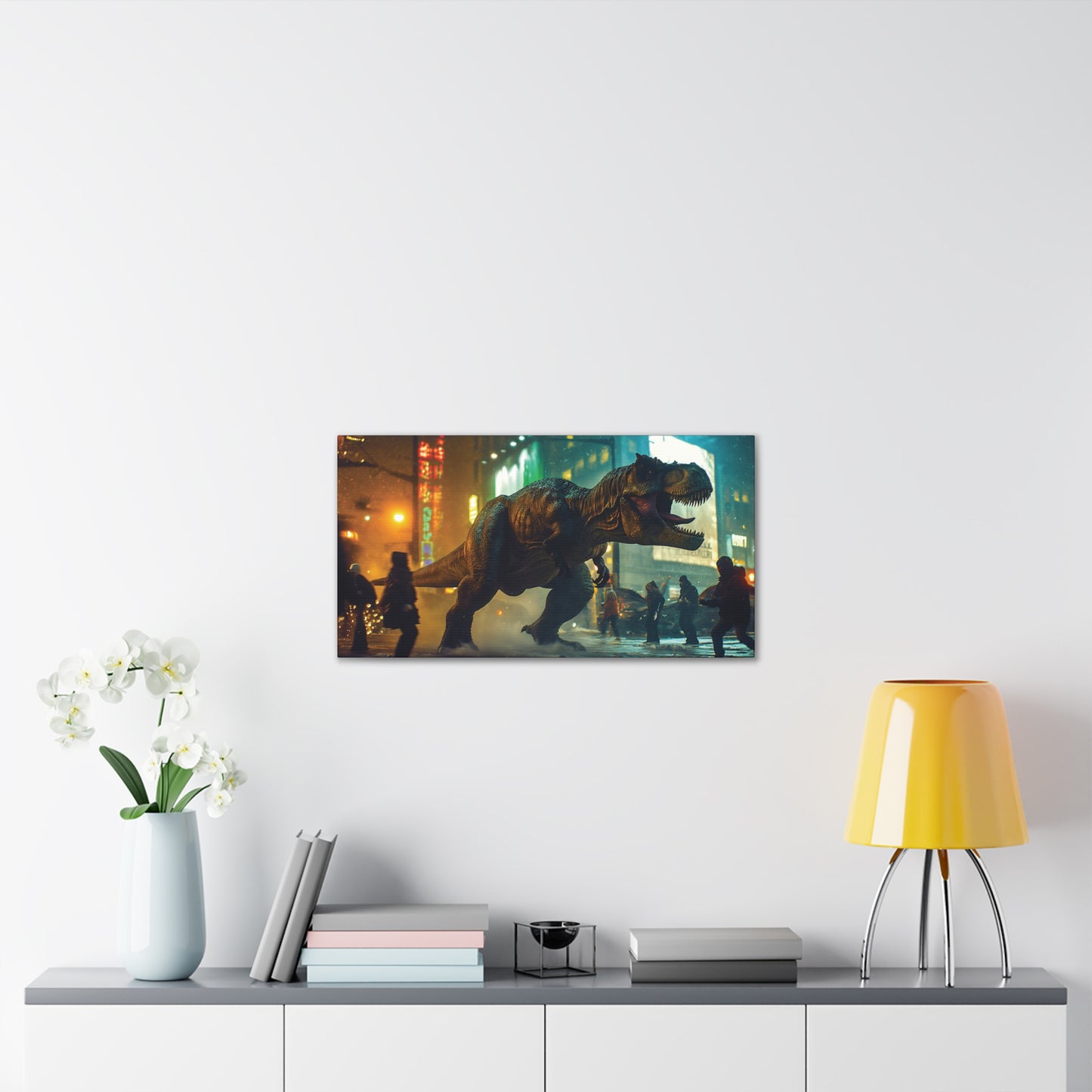T-Rex Terror 7 Canvas Stretched, 0.75"