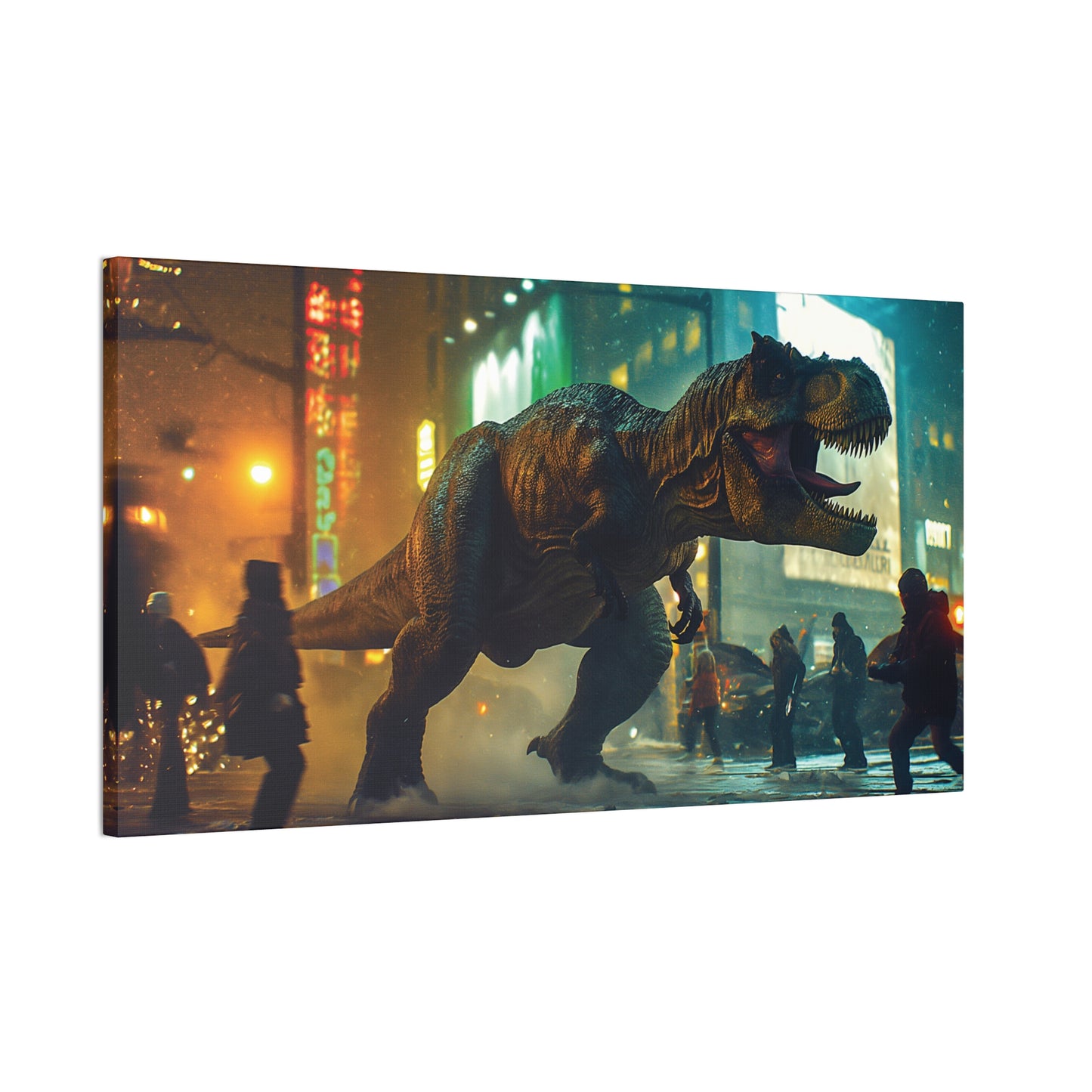 T-Rex Terror 7 Canvas Stretched, 0.75"