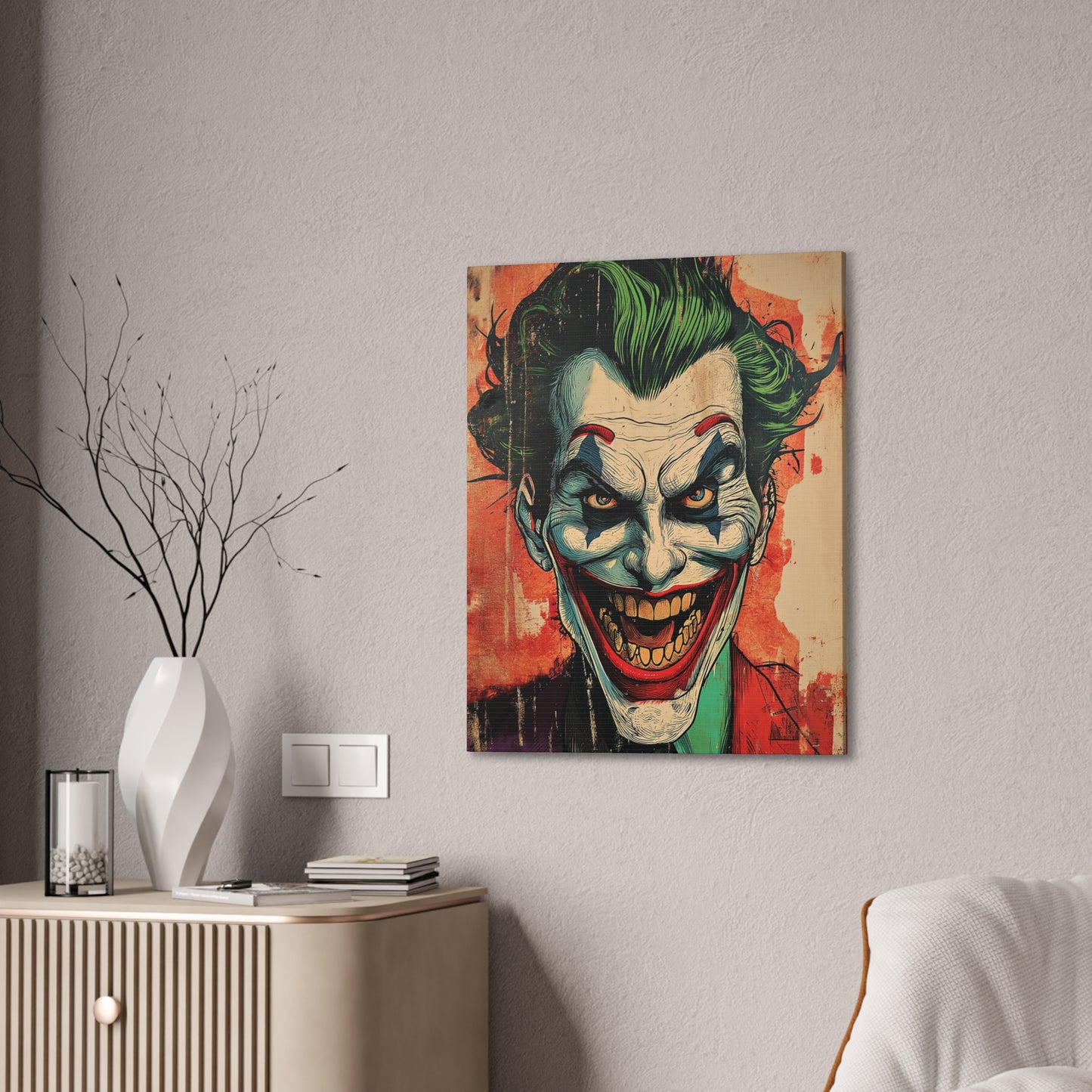 Joker 5 Canvas Stretched, 0.75"