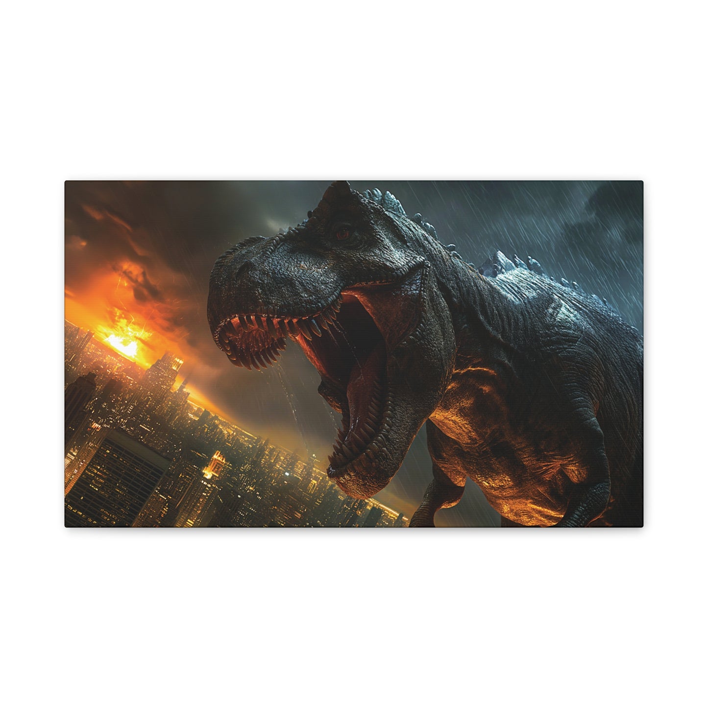 T-Rex Terror 4 Canvas Stretched, 0.75"