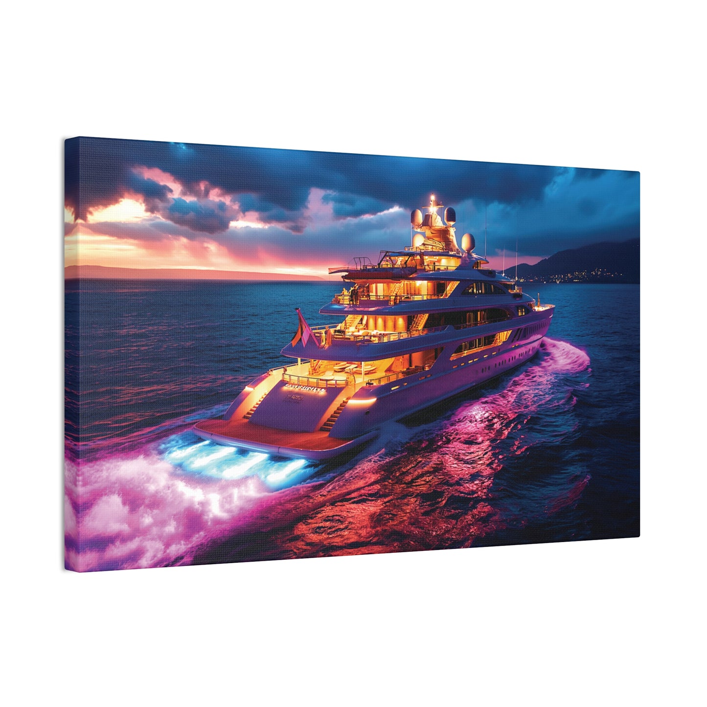 Mega-Yacht Dreams 3 Canvas Stretched, 0.75"