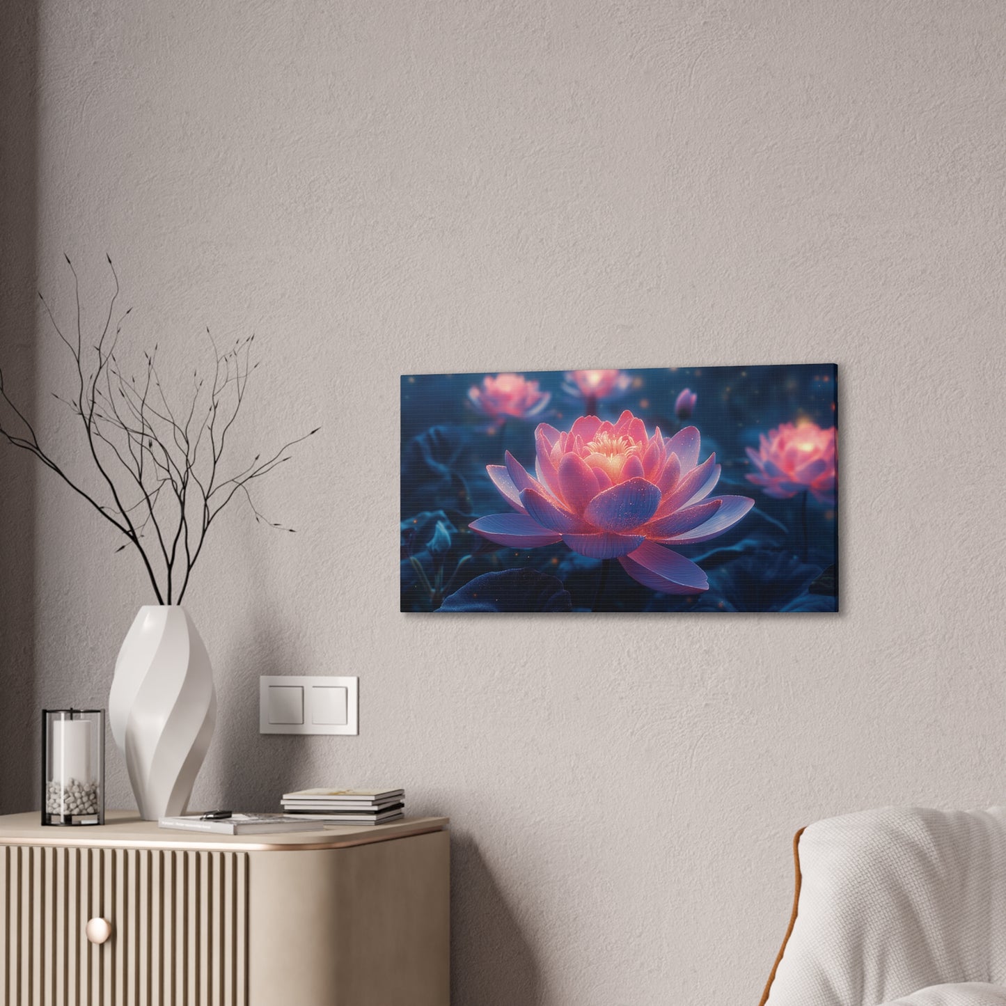 Lotus Flower 1 Canvas Stretched, 0.75"