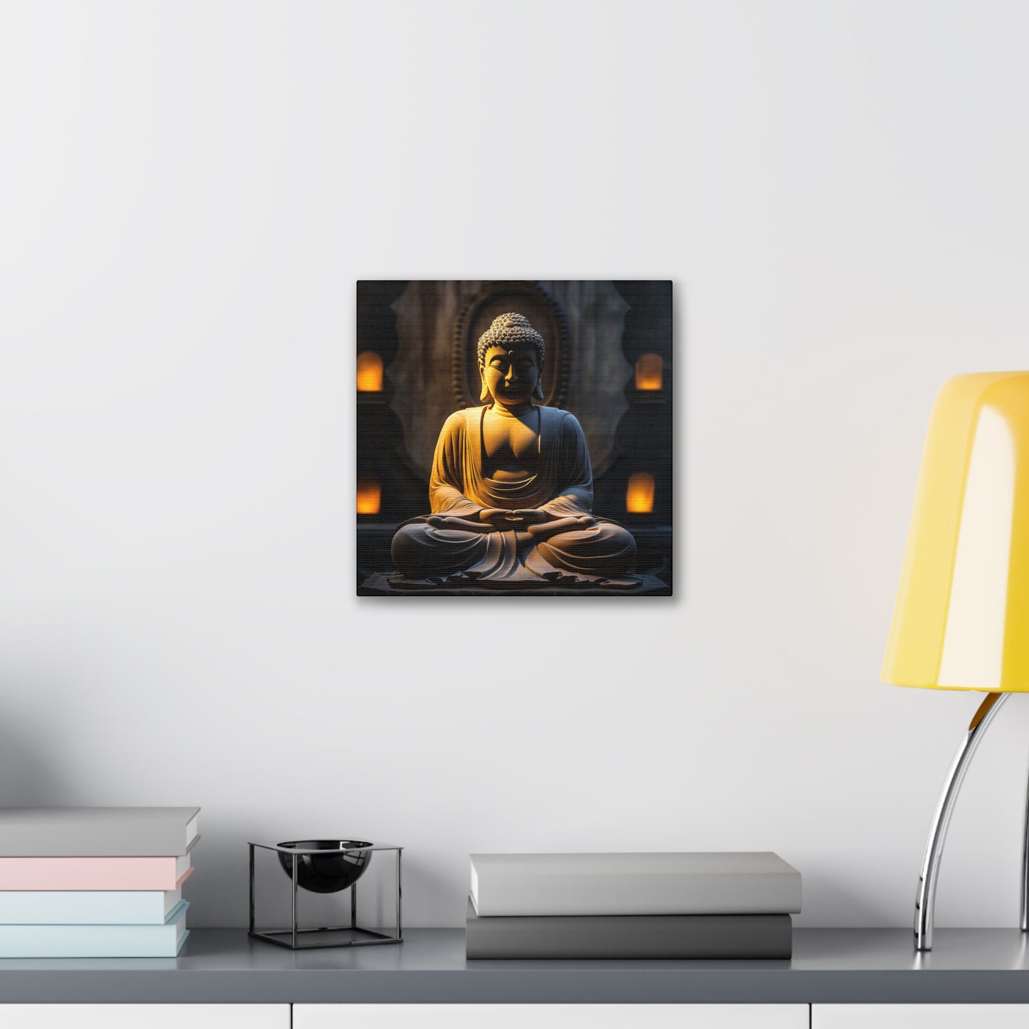 Buddha 2 Square Canvas Stretched, 0.75"