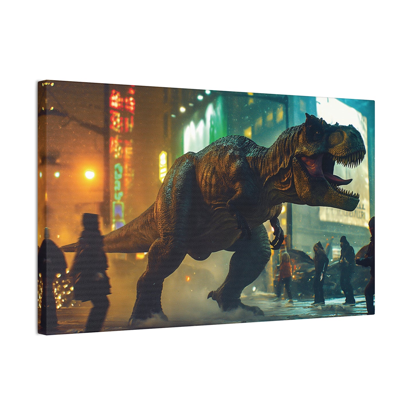 T-Rex Terror 7 Canvas Stretched, 0.75"