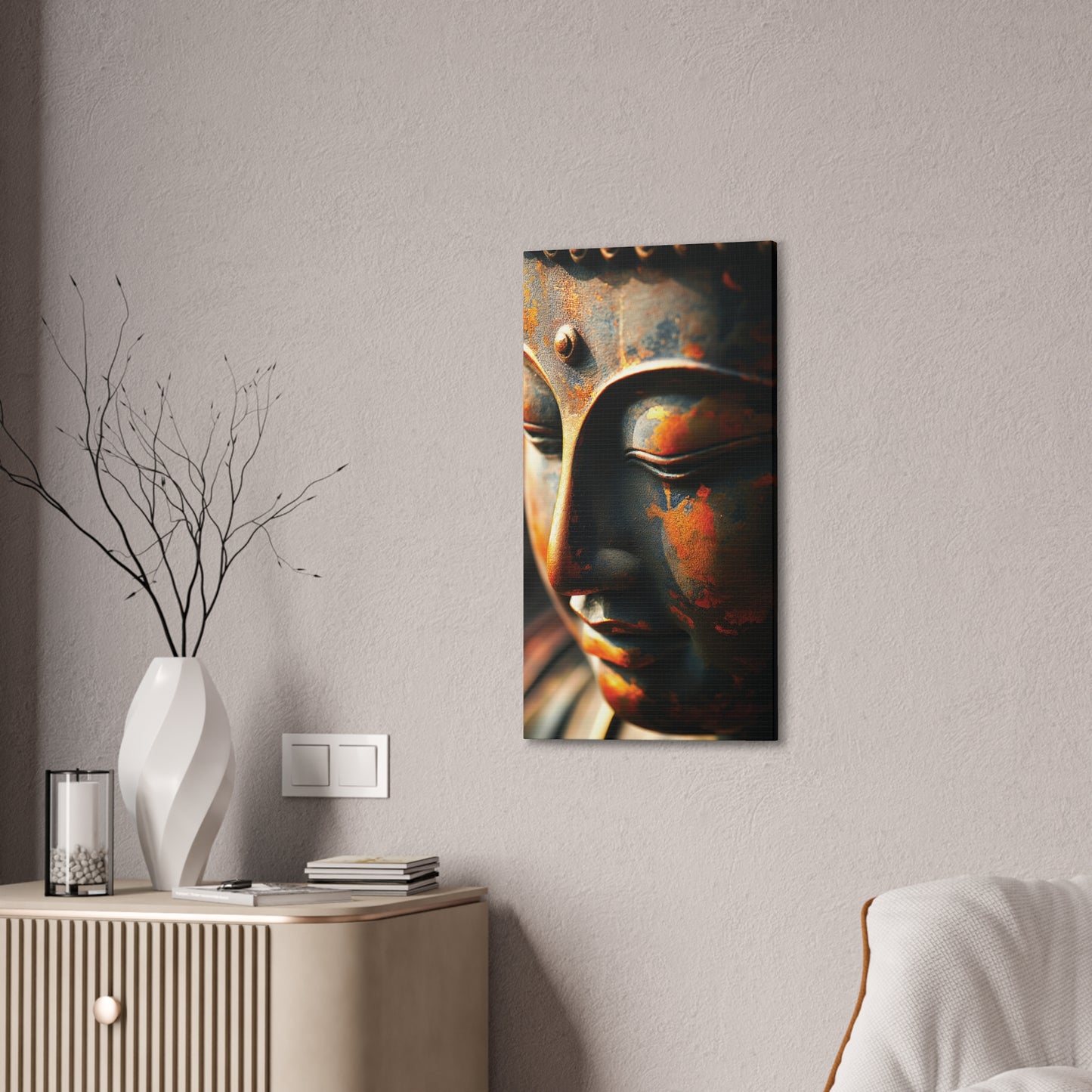Buddha 21 Canvas Stretched, 0.75"
