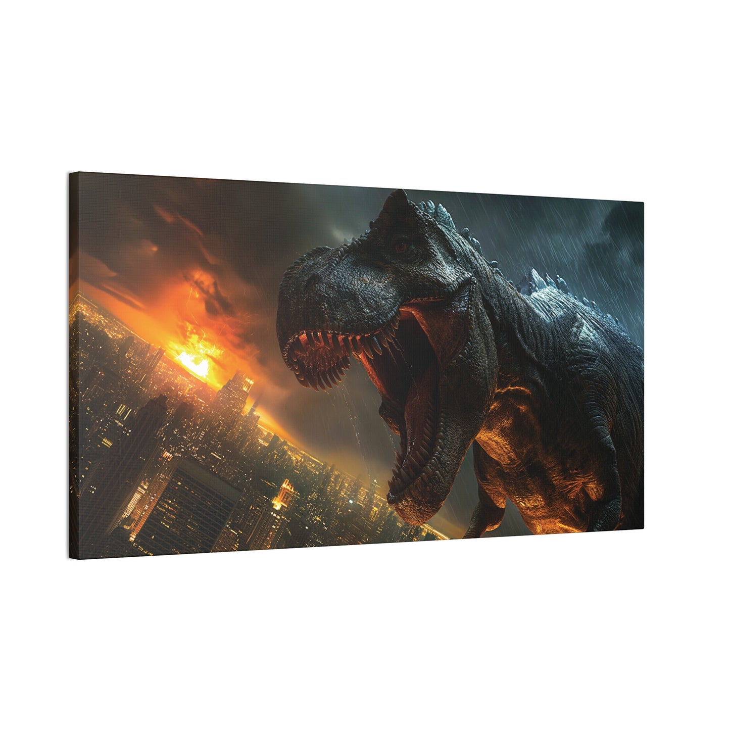 T-Rex Terror 4 Canvas Stretched, 0.75"