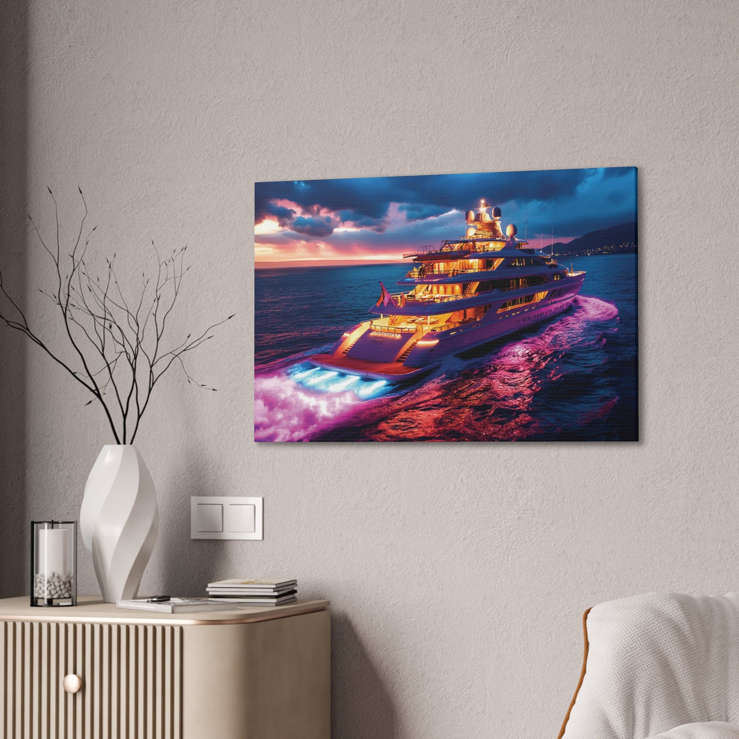 Mega-Yacht Dreams 3 Canvas Stretched, 0.75"