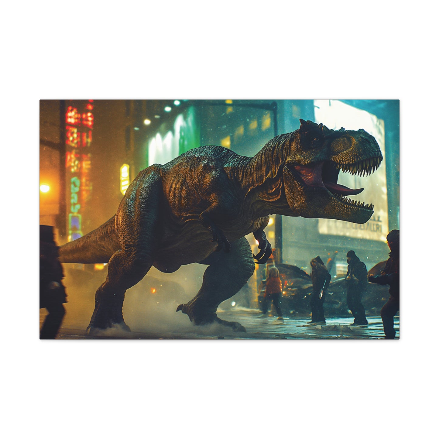 T-Rex Terror 7 Canvas Stretched, 0.75"