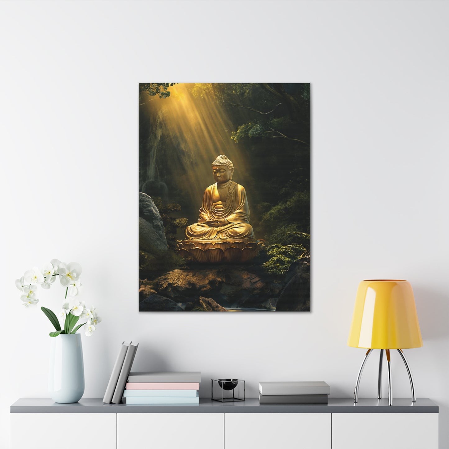 Buddha 3 Canvas Stretched, 0.75"