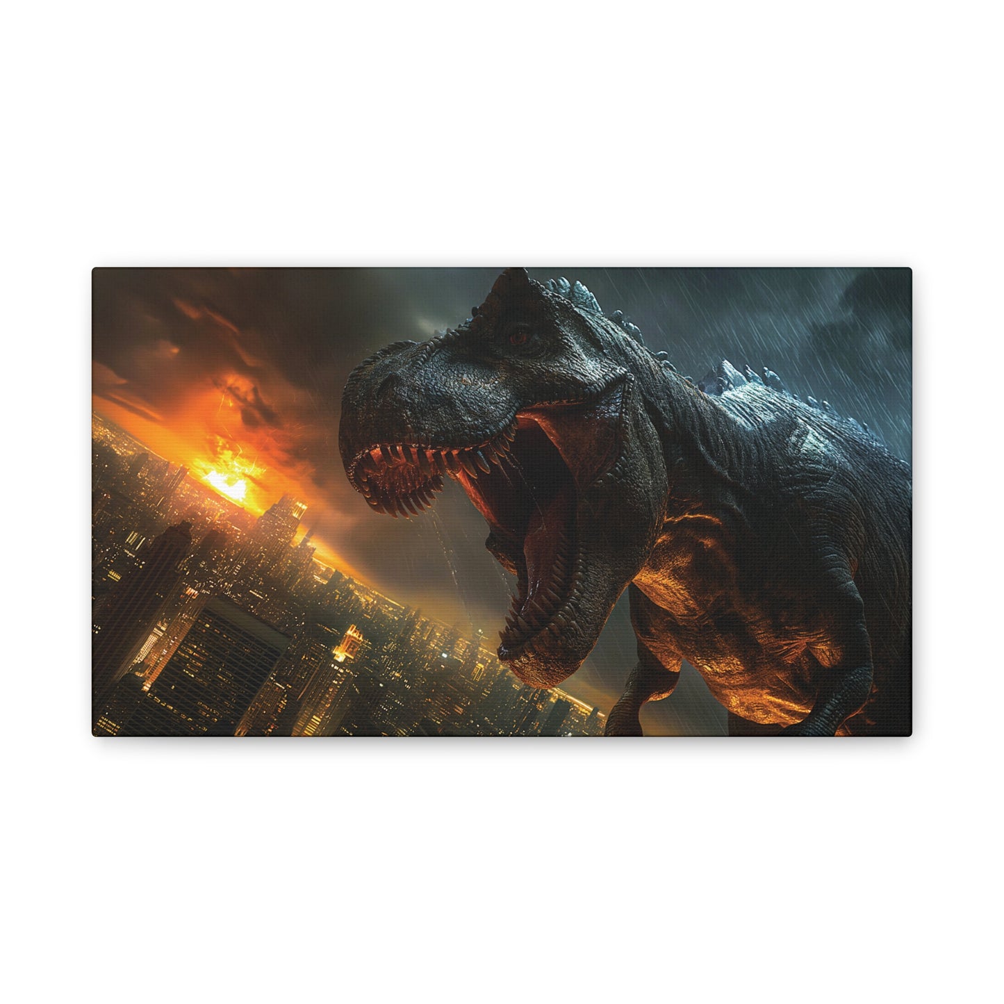 T-Rex Terror 4 Canvas Stretched, 0.75"