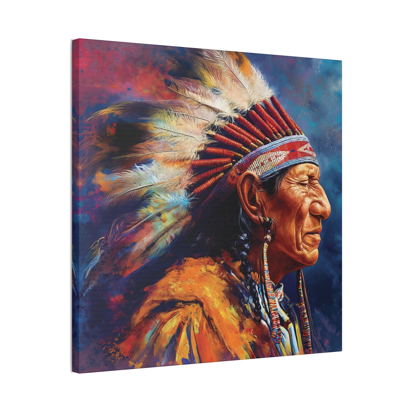 Chief 3 Canvas Stretched, 0.75"