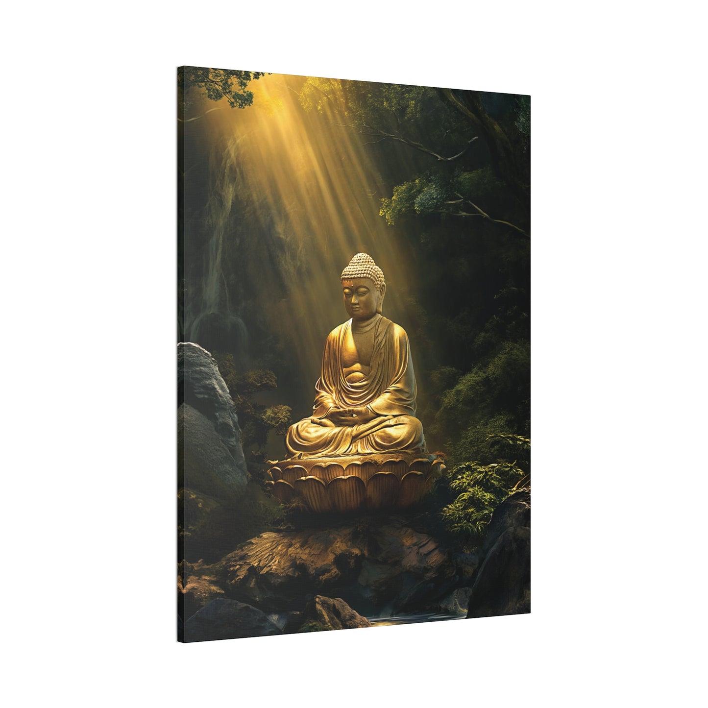 Buddha 3 Canvas Stretched, 0.75"