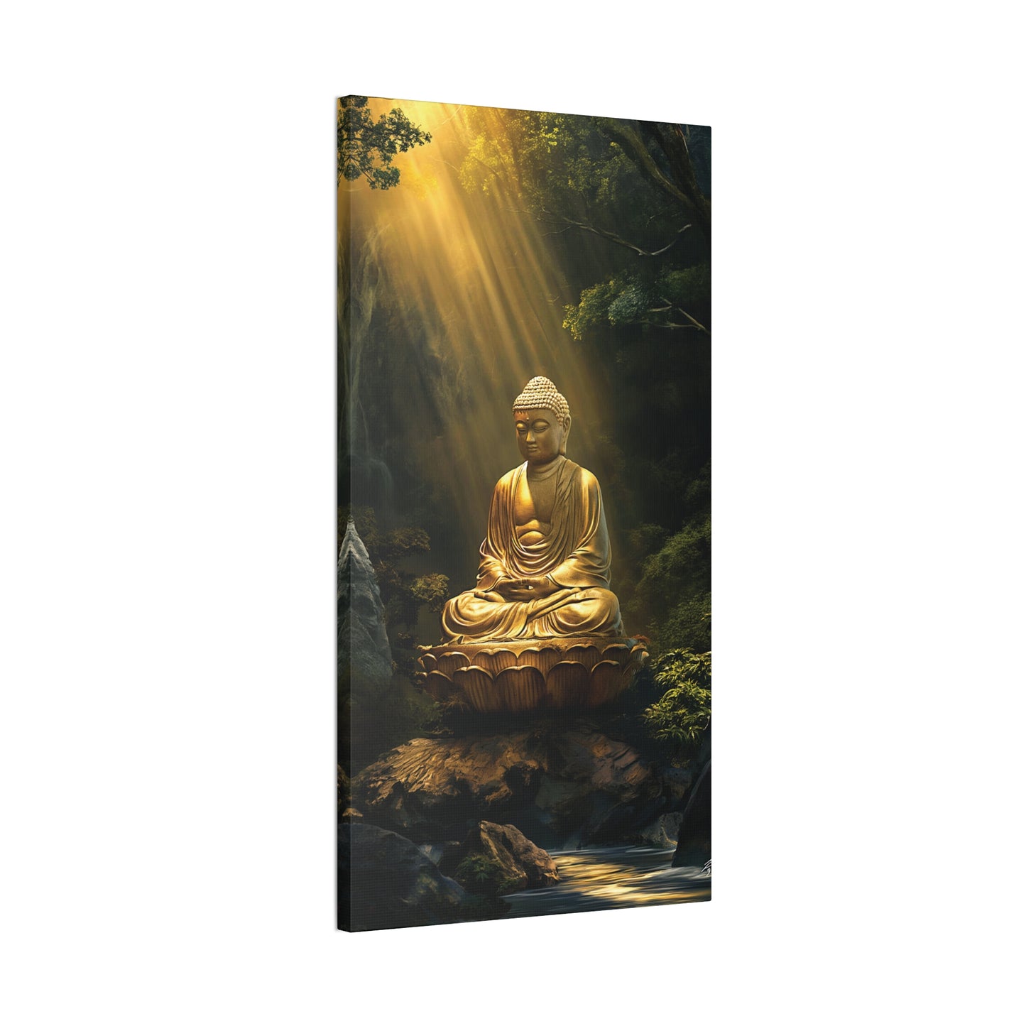 Buddha 3 Canvas Stretched, 0.75"