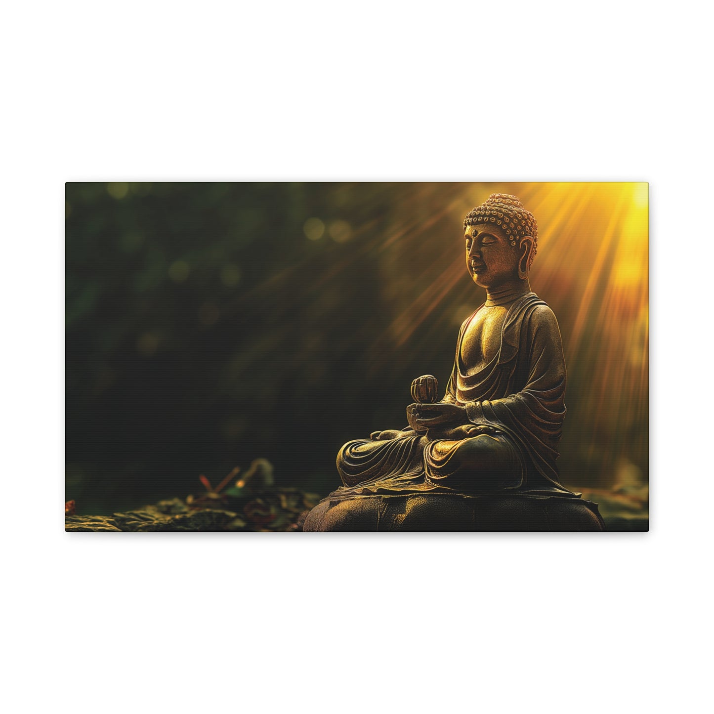 Buddha Painting Print 29 Canvas Stretched, 0.75"